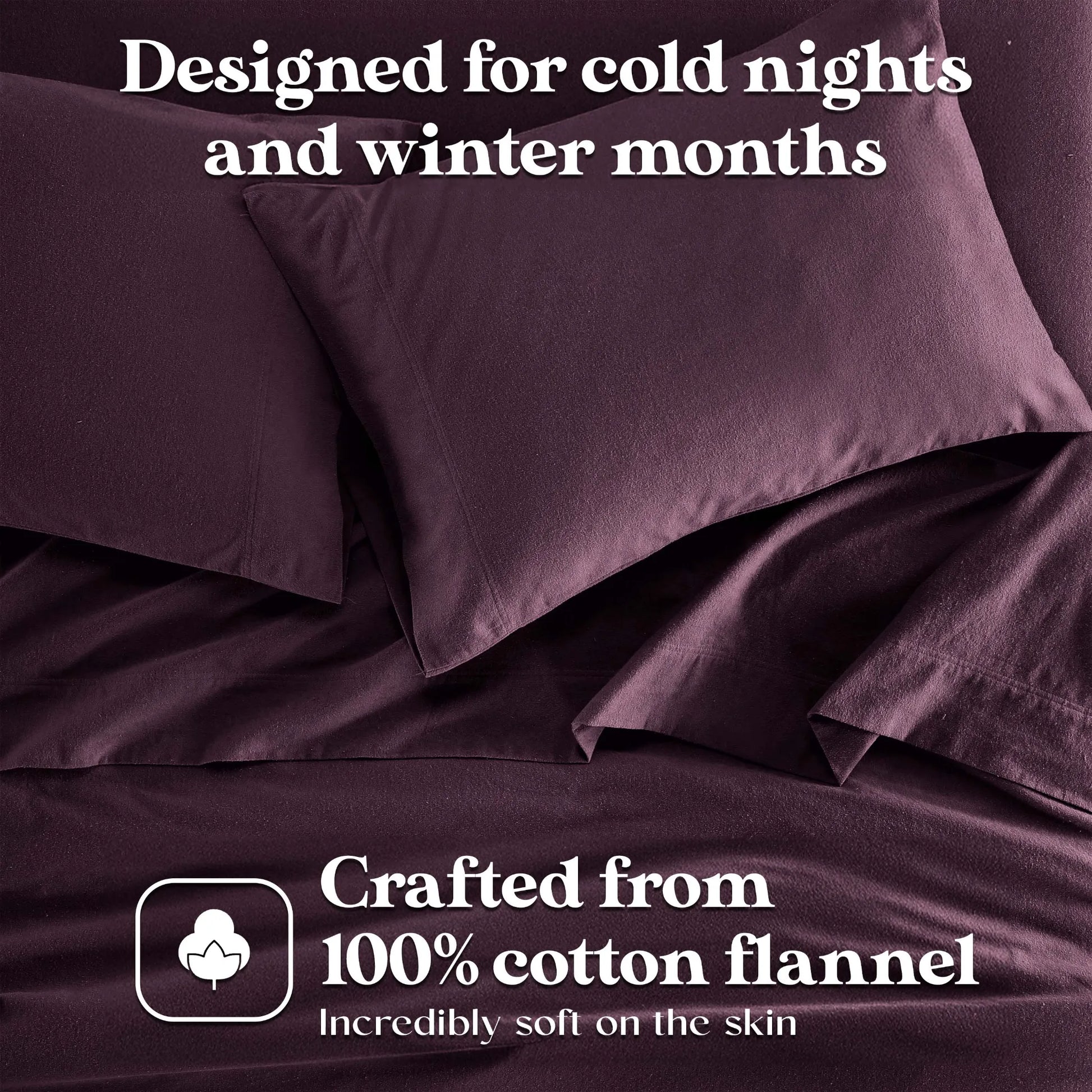 Solid Flannel Cotton Soft Fuzzy Pillowcases, Set of 2 - Pillowcases by Superior Brand