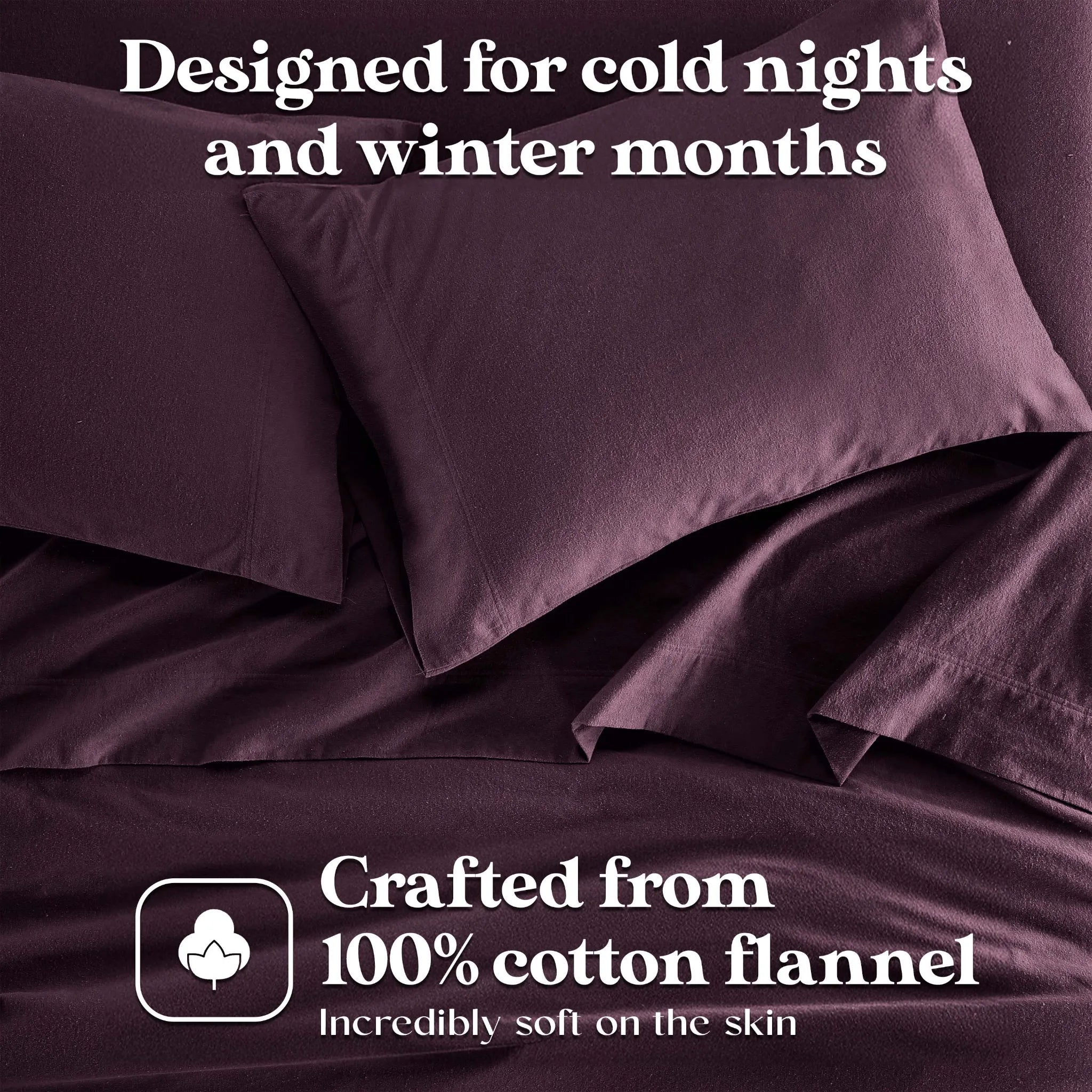 Solid Flannel Cotton Soft Fuzzy Pillowcases, Set of 2 - Pillowcases by Superior Brand