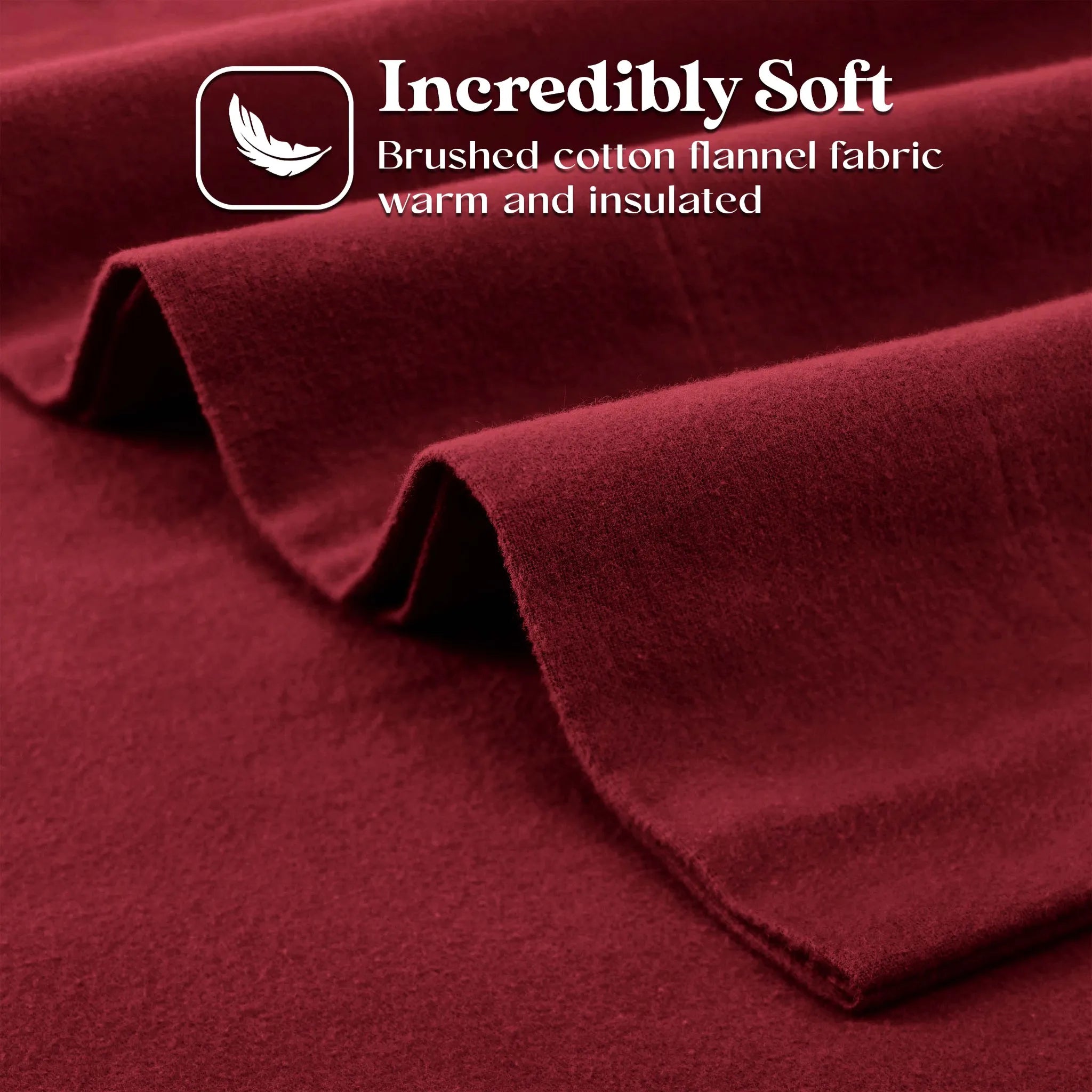 100% Cotton Flannel Solid Deep Pocket Bed Sheet Set - Sheet Set by Superior Brand