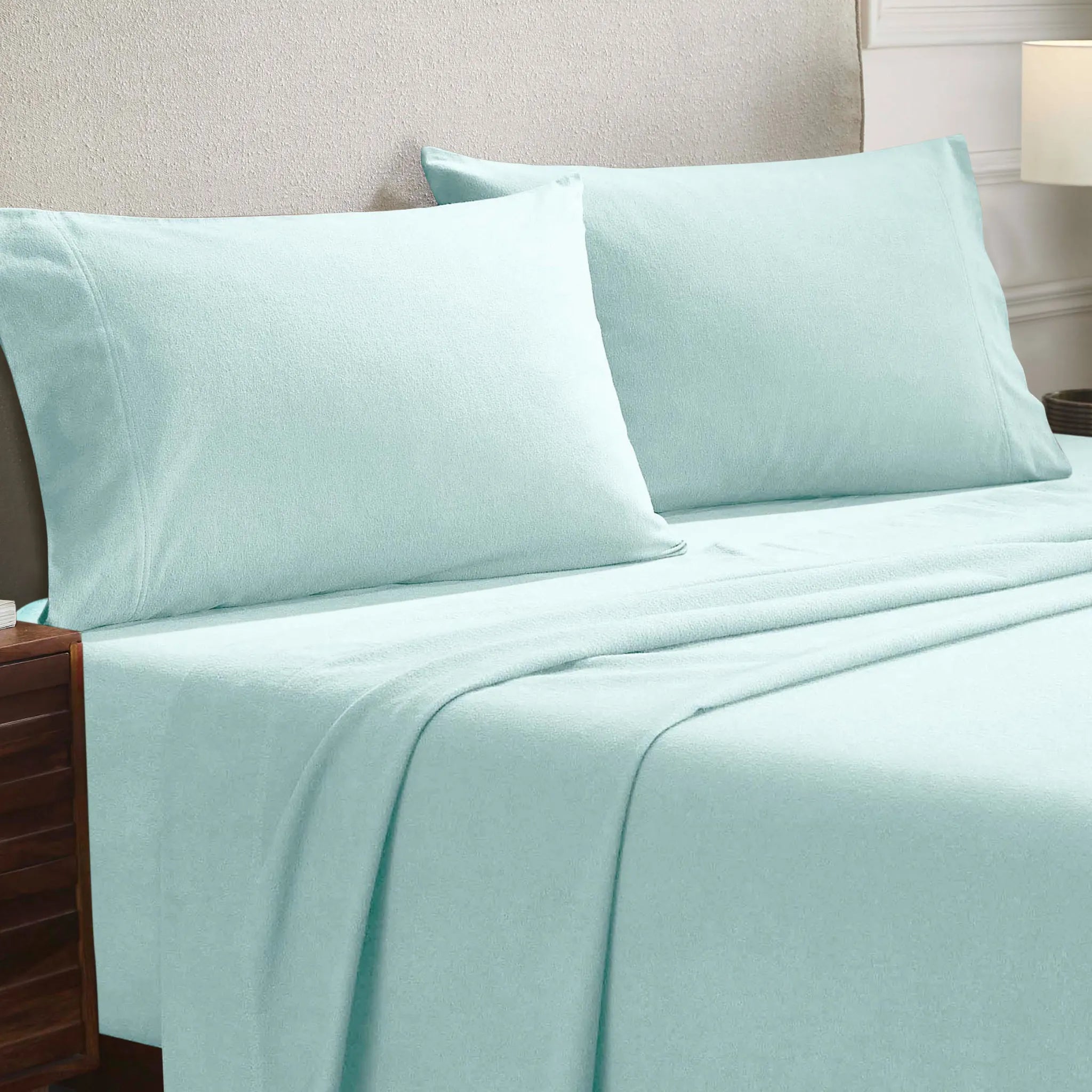 Solid Flannel Cotton Soft Fuzzy Pillowcases, Set of 2 - Pillowcases by Superior Brand