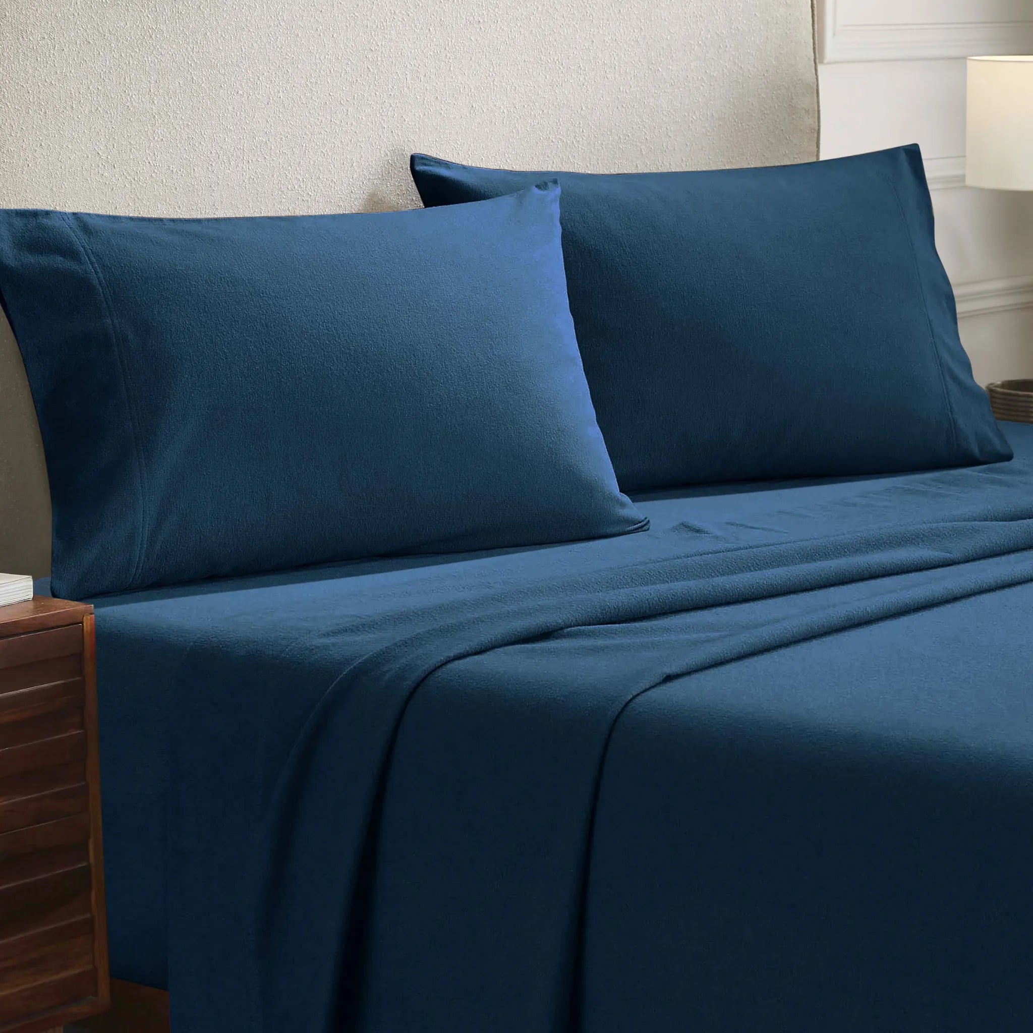 Solid Flannel Cotton Soft Fuzzy Pillowcases, Set of 2 - Pillowcases by Superior Brand