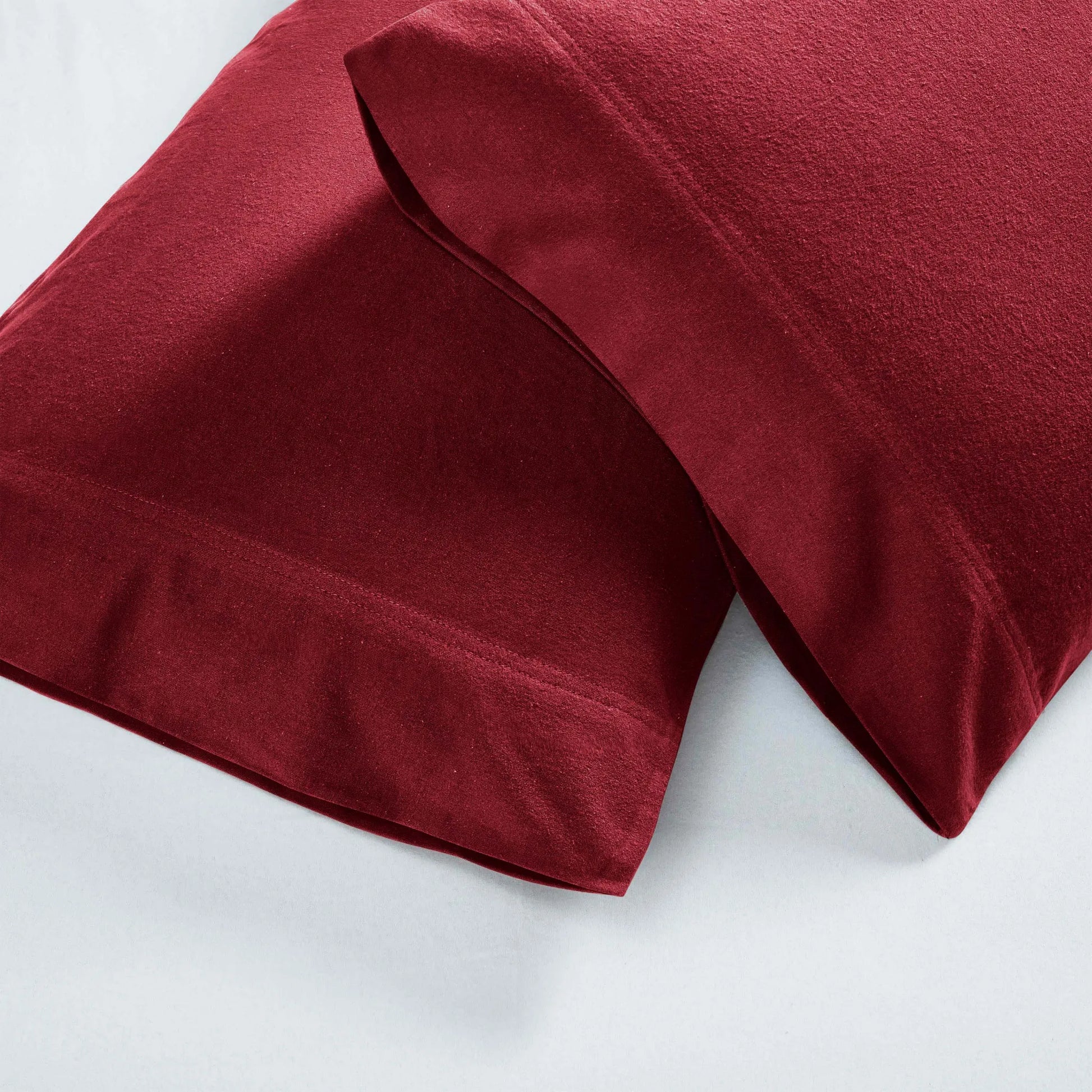 Solid Flannel Cotton Soft Fuzzy Pillowcases, Set of 2 - Pillowcases by Superior Brand