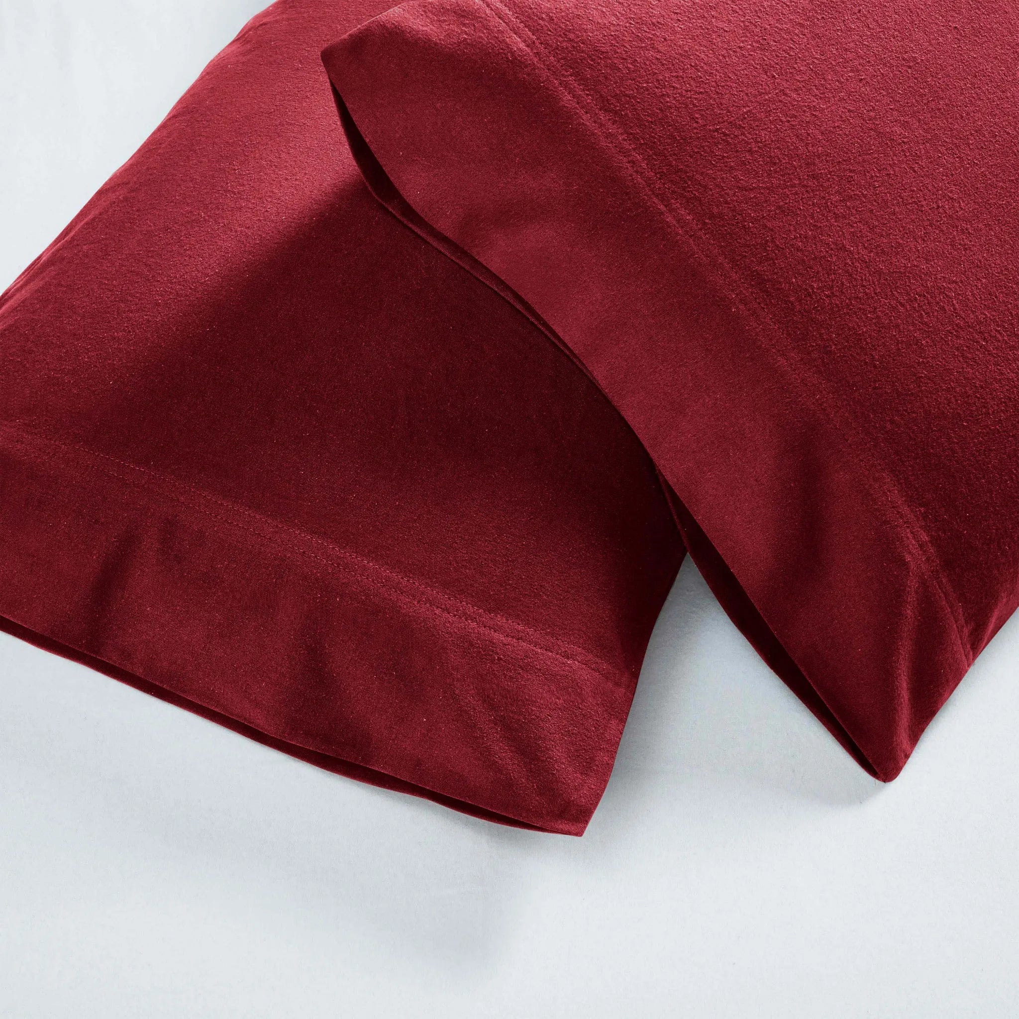 Solid Flannel Cotton Soft Fuzzy Pillowcases, Set of 2 - Pillowcases by Superior Brand