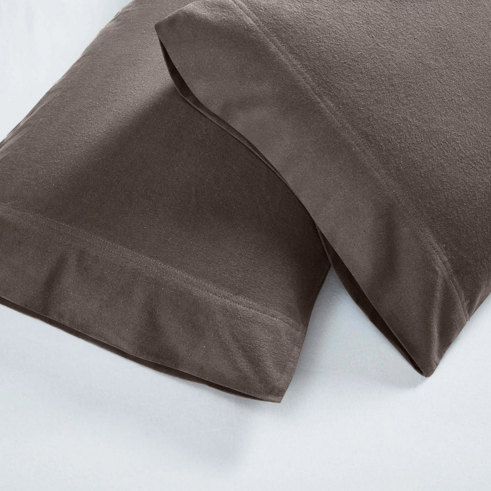 Solid Flannel Cotton Soft Fuzzy Pillowcases, Set of 2 - Pillowcases by Superior Brand