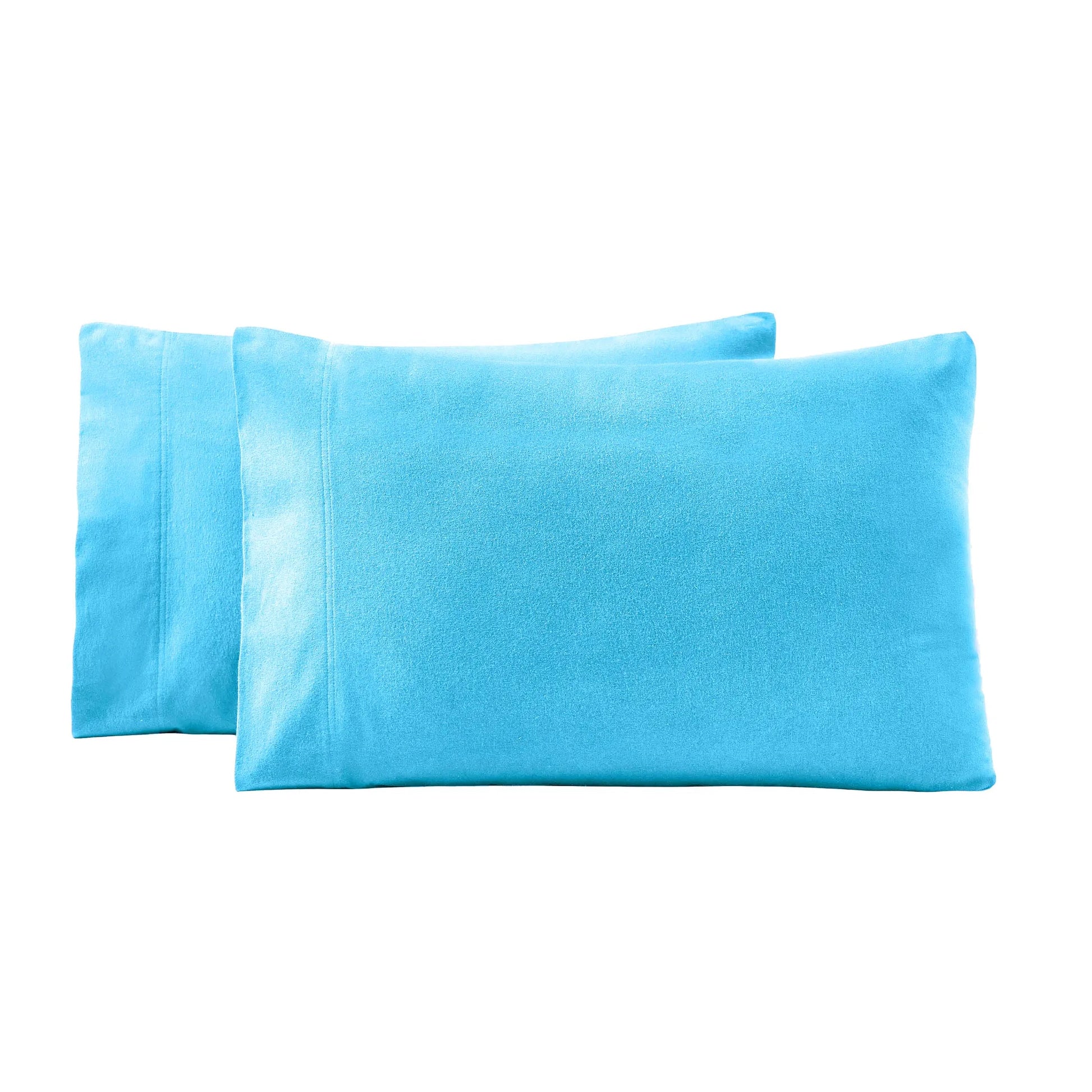 Solid Flannel Cotton Soft Fuzzy Pillowcases, Set of 2 - Pillowcases by Superior Brand