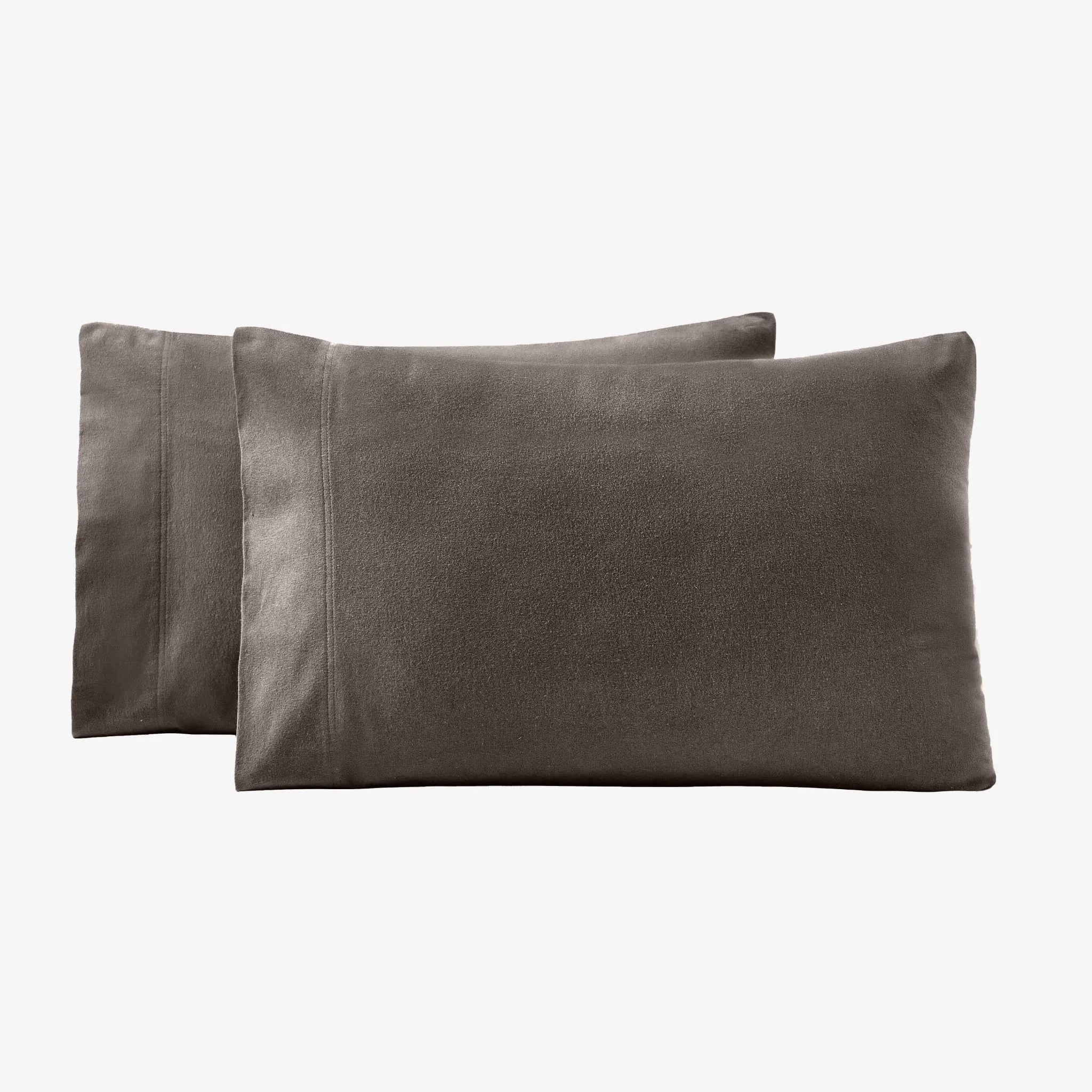 Solid Flannel Cotton Soft Fuzzy Pillowcases, Set of 2 - Pillowcases by Superior Brand