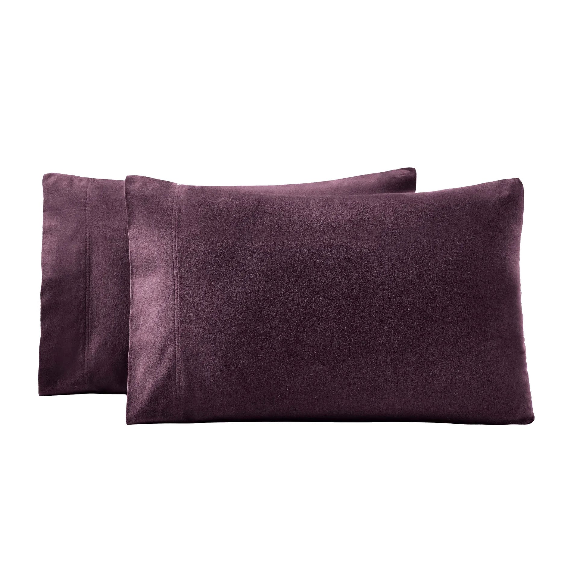 Solid Flannel Cotton Soft Fuzzy Pillowcases, Set of 2 - Pillowcases by Superior Brand