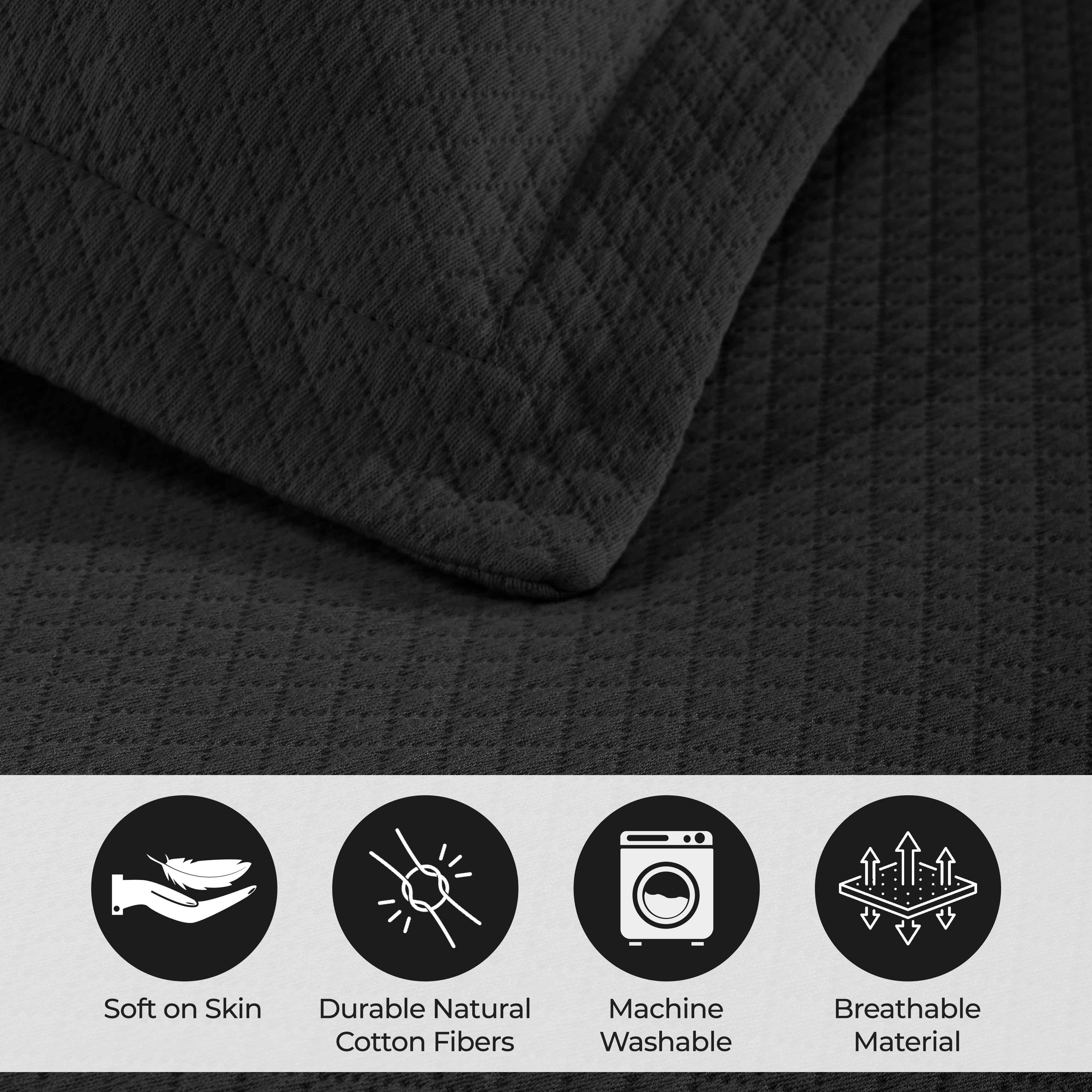 Solitaire Jacquard Matelassé Cotton Diamond Solitaire Bedspread Set - Bedspread by Superior Brand