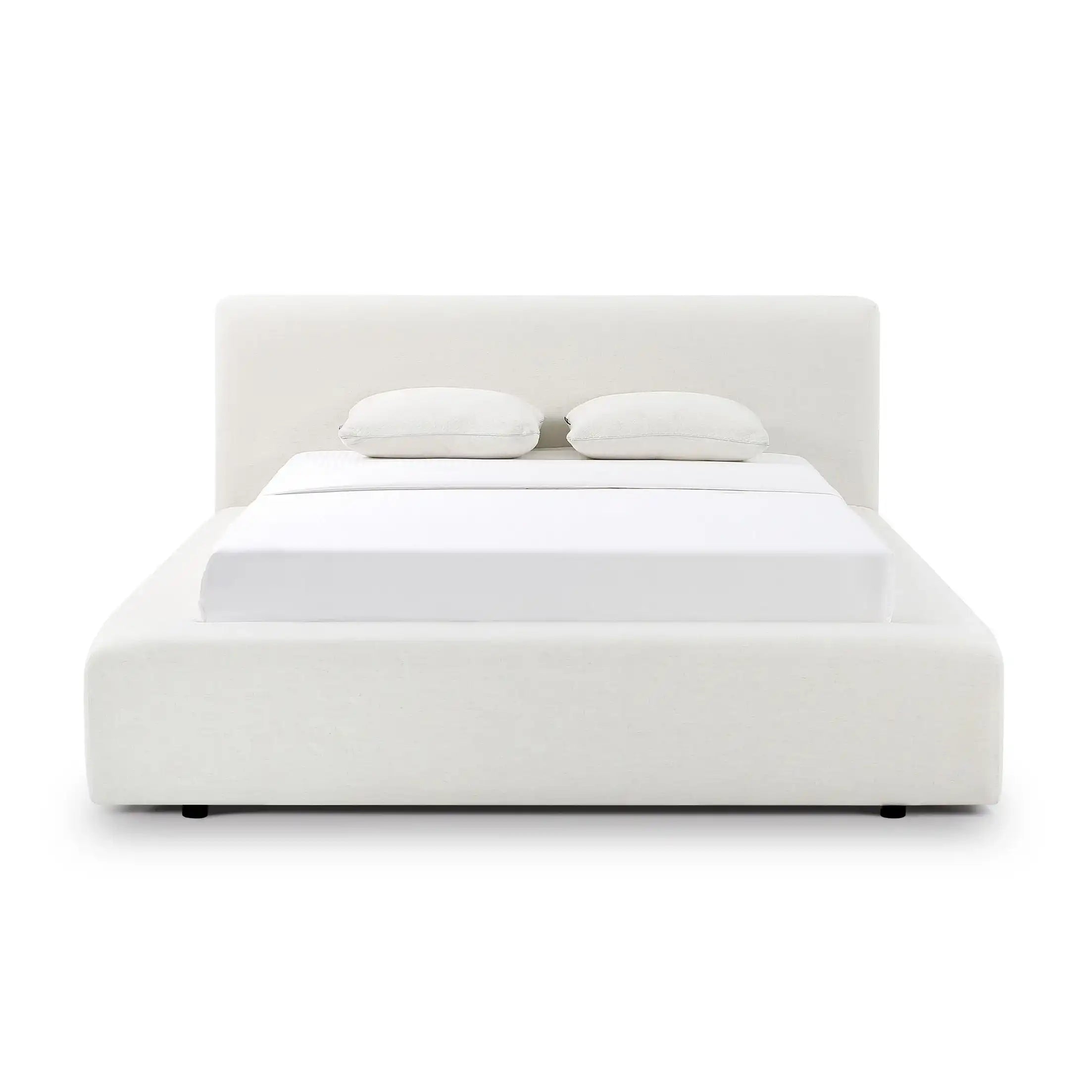 Meena Cream Upcycled Linen Storage Bed - Best Buy Furniture