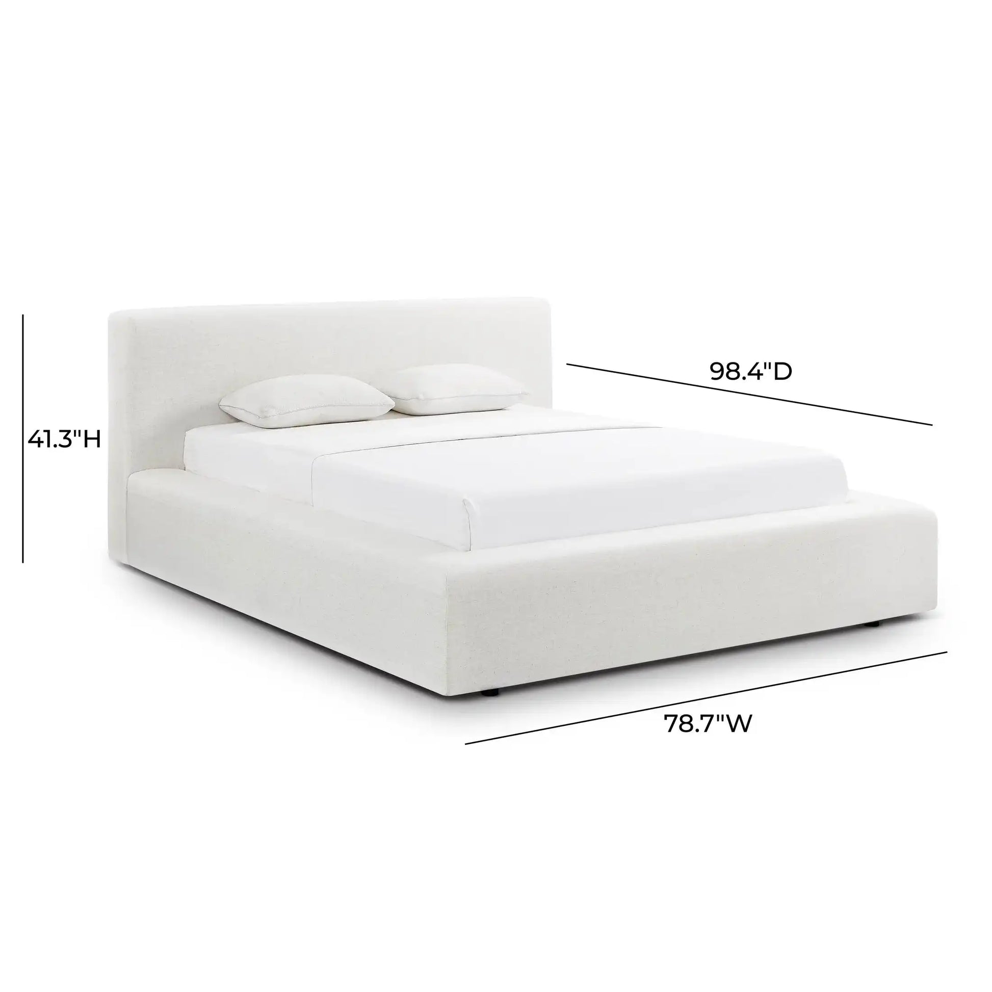 Meena Cream Upcycled Linen Storage Bed - Best Buy Furniture
