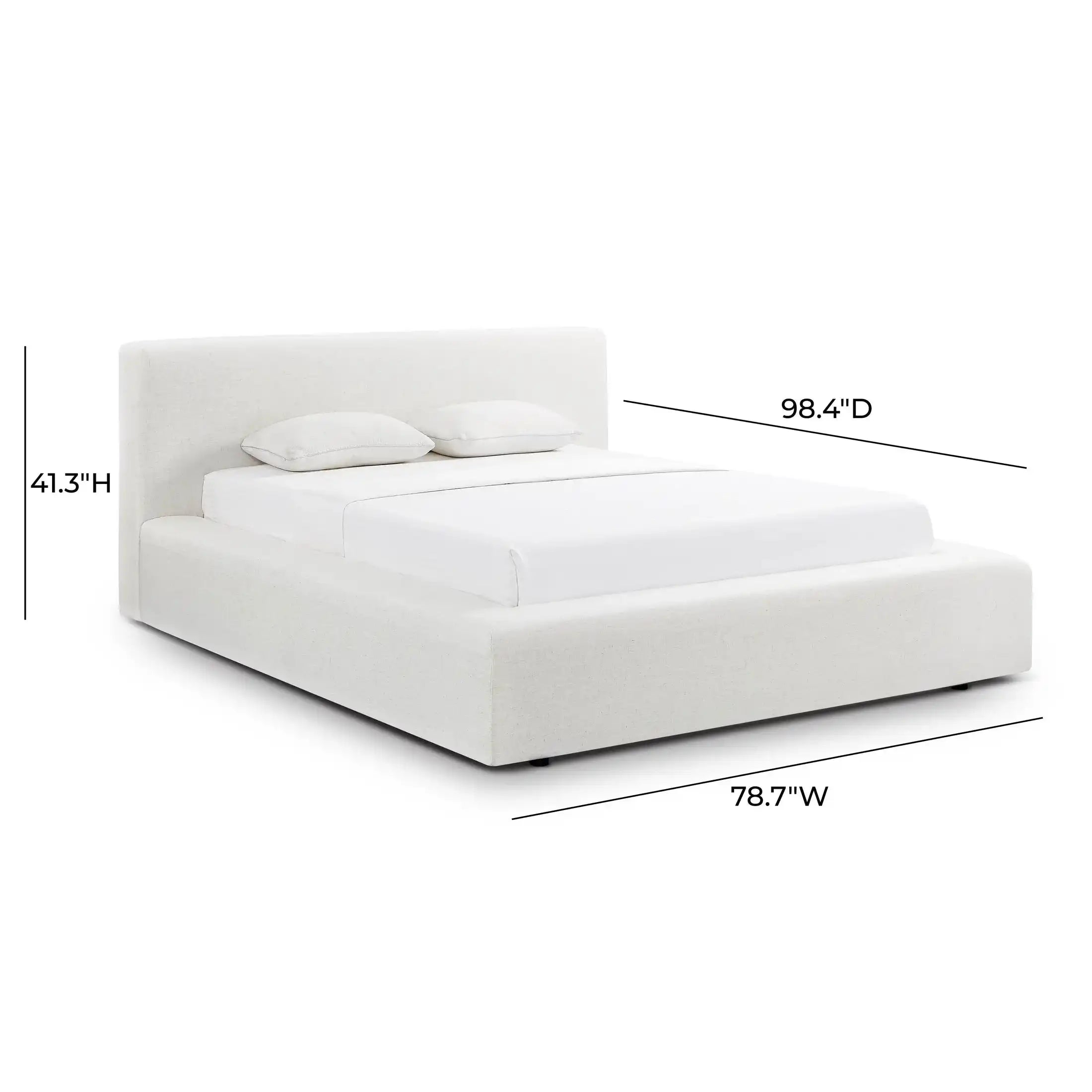 Meena Cream Upcycled Linen Storage Bed - Best Buy Furniture