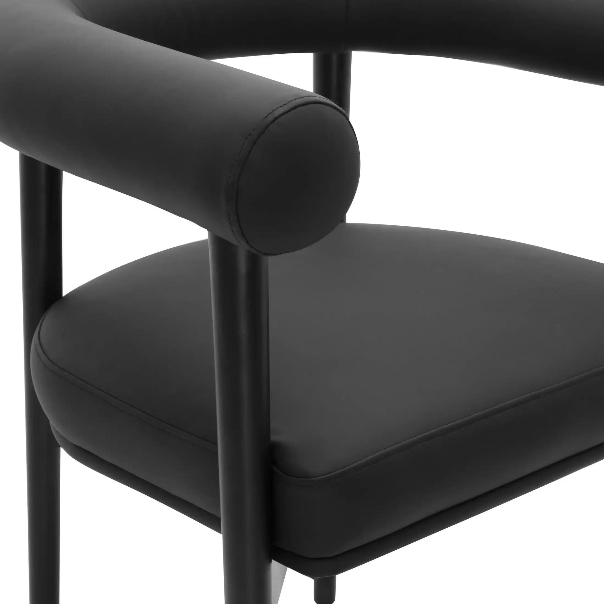 Spara Performance Vegan Leather Dining Chair Black - Best Buy Furniture