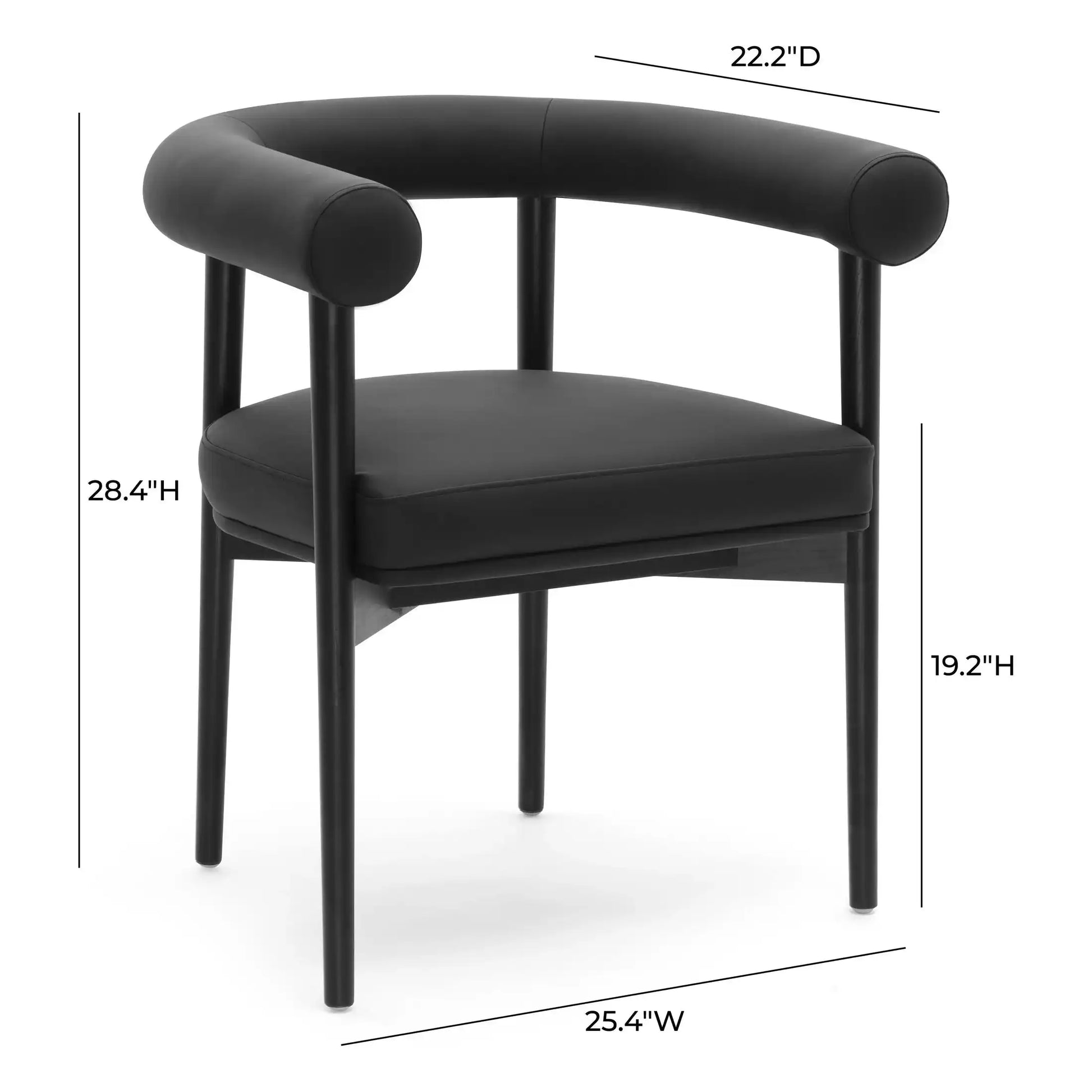 Spara Performance Vegan Leather Dining Chair Black - Best Buy Furniture
