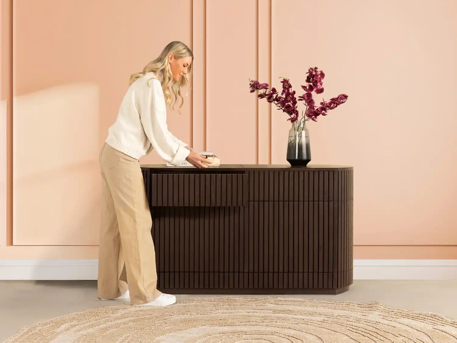 Transformer Round Sideboard - Panel Storage - Best Buy Furniture