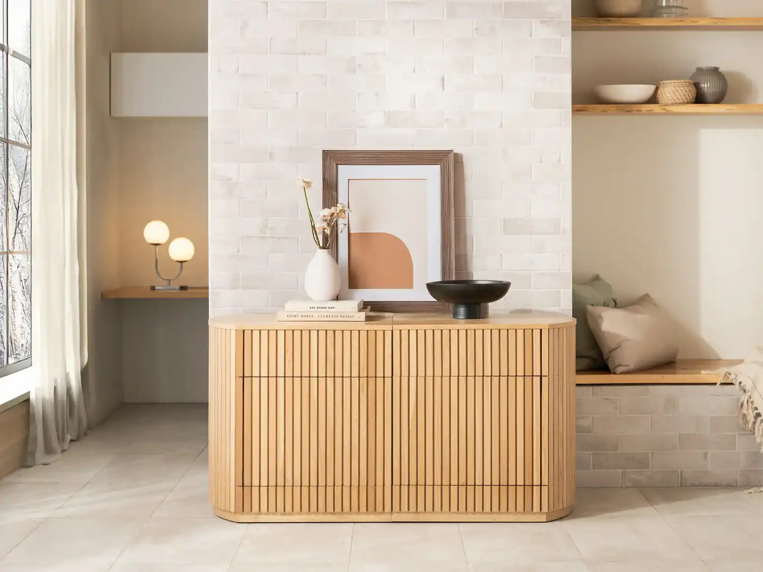 Transformer Round Sideboard - Panel Storage - Best Buy Furniture