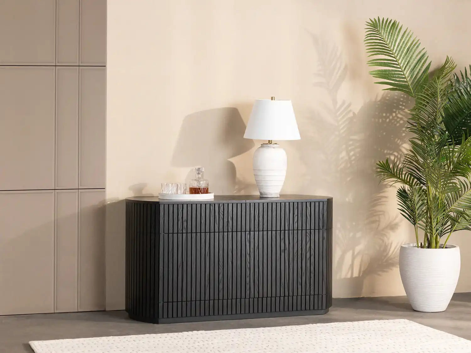 Transformer Round Sideboard - Panel Storage - Best Buy Furniture
