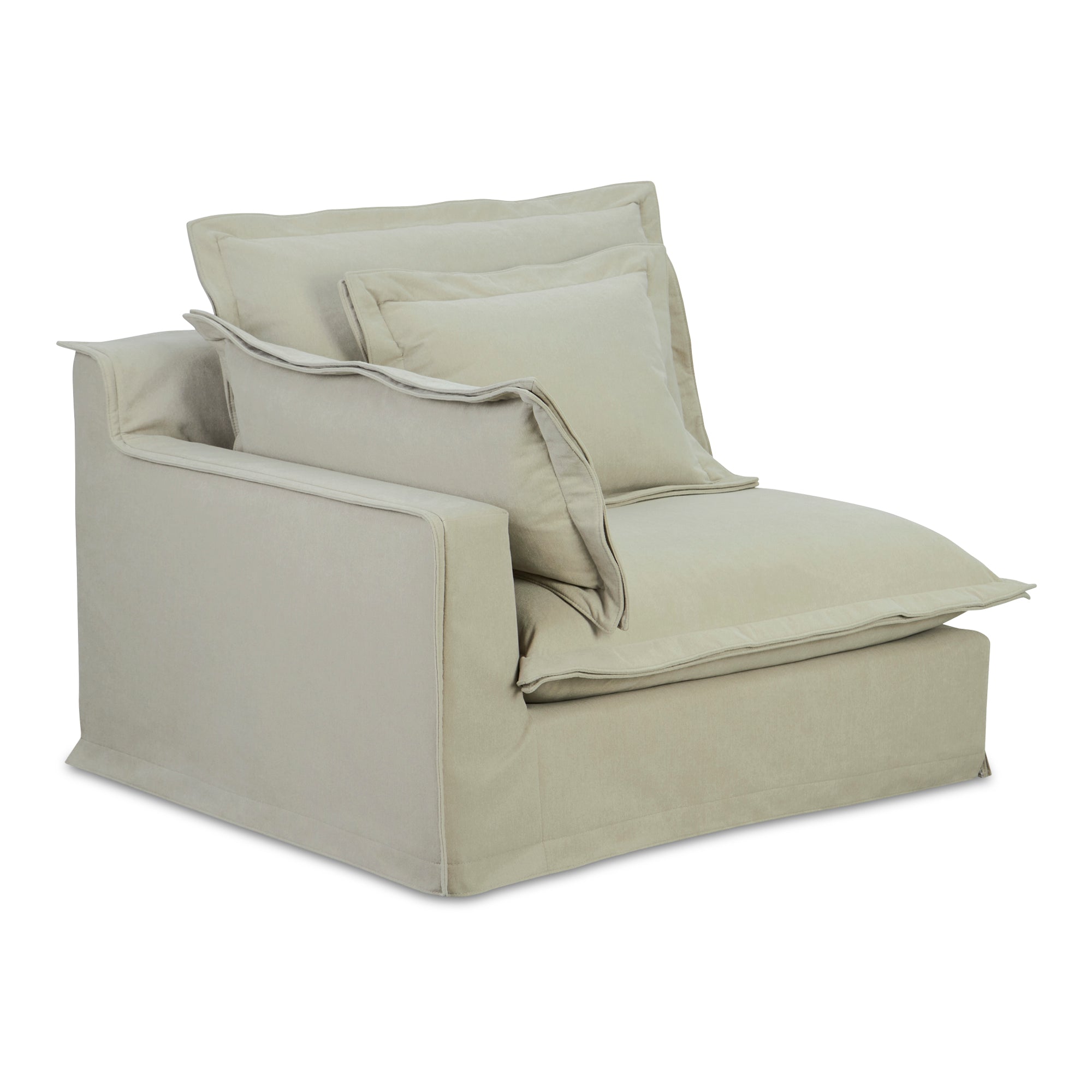 Olivia Left Arm Facing Chair Sand - Moes Home