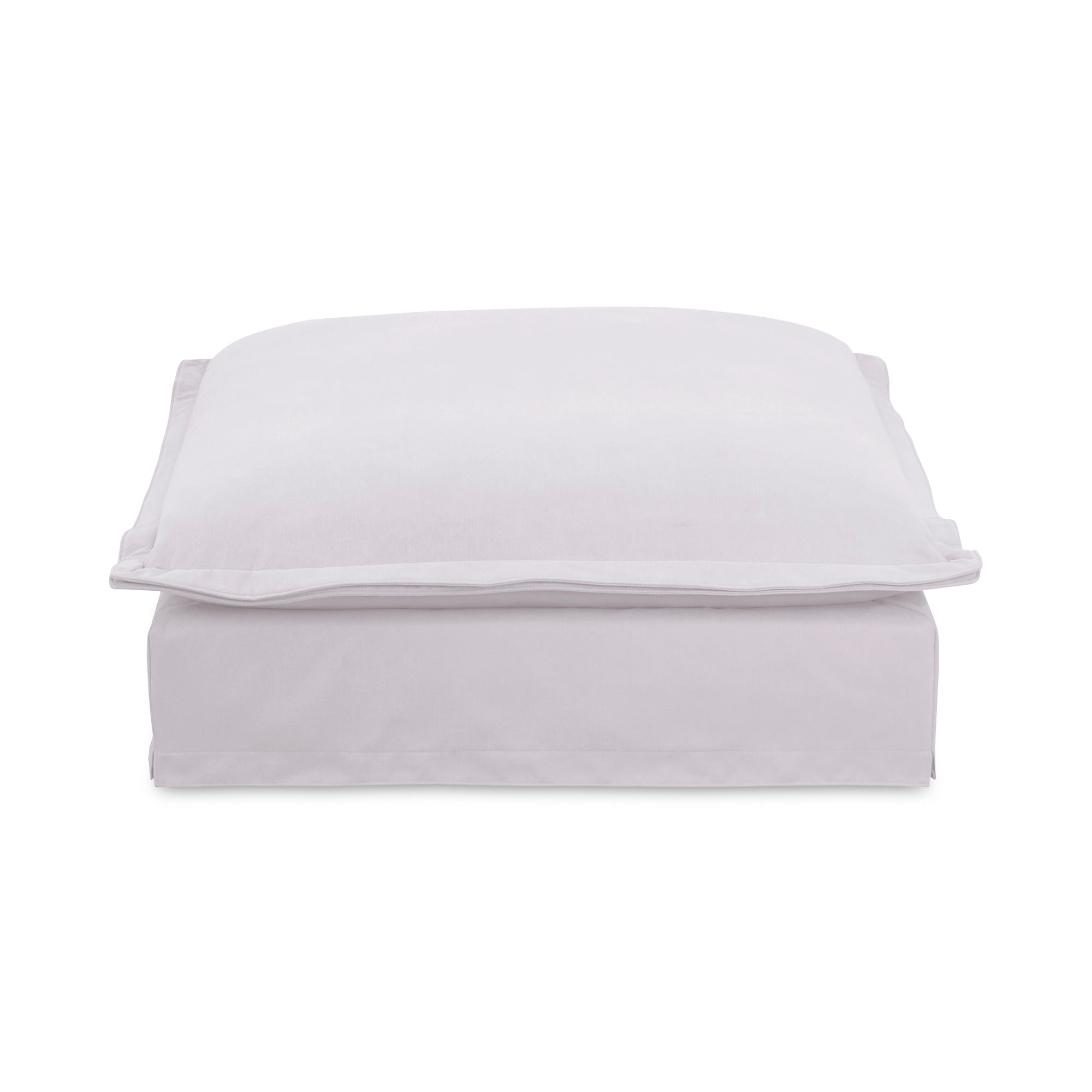 Olivia Ottoman White - Moes Home