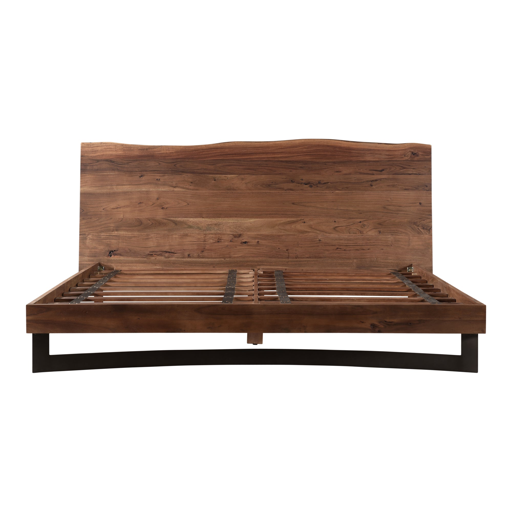 Bent King Size Bed Brown - Moes Home