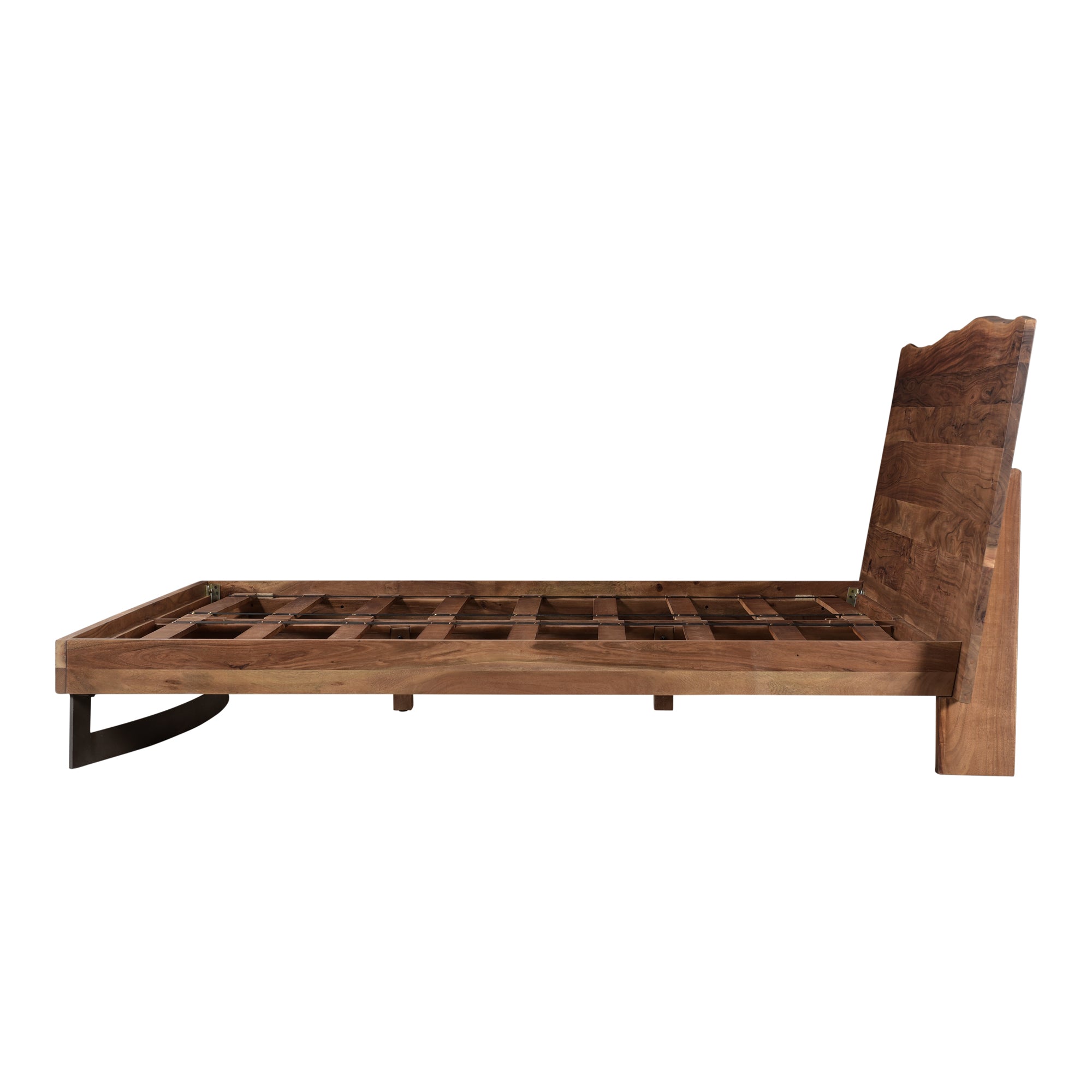 Bent King Size Bed Brown - Moes Home
