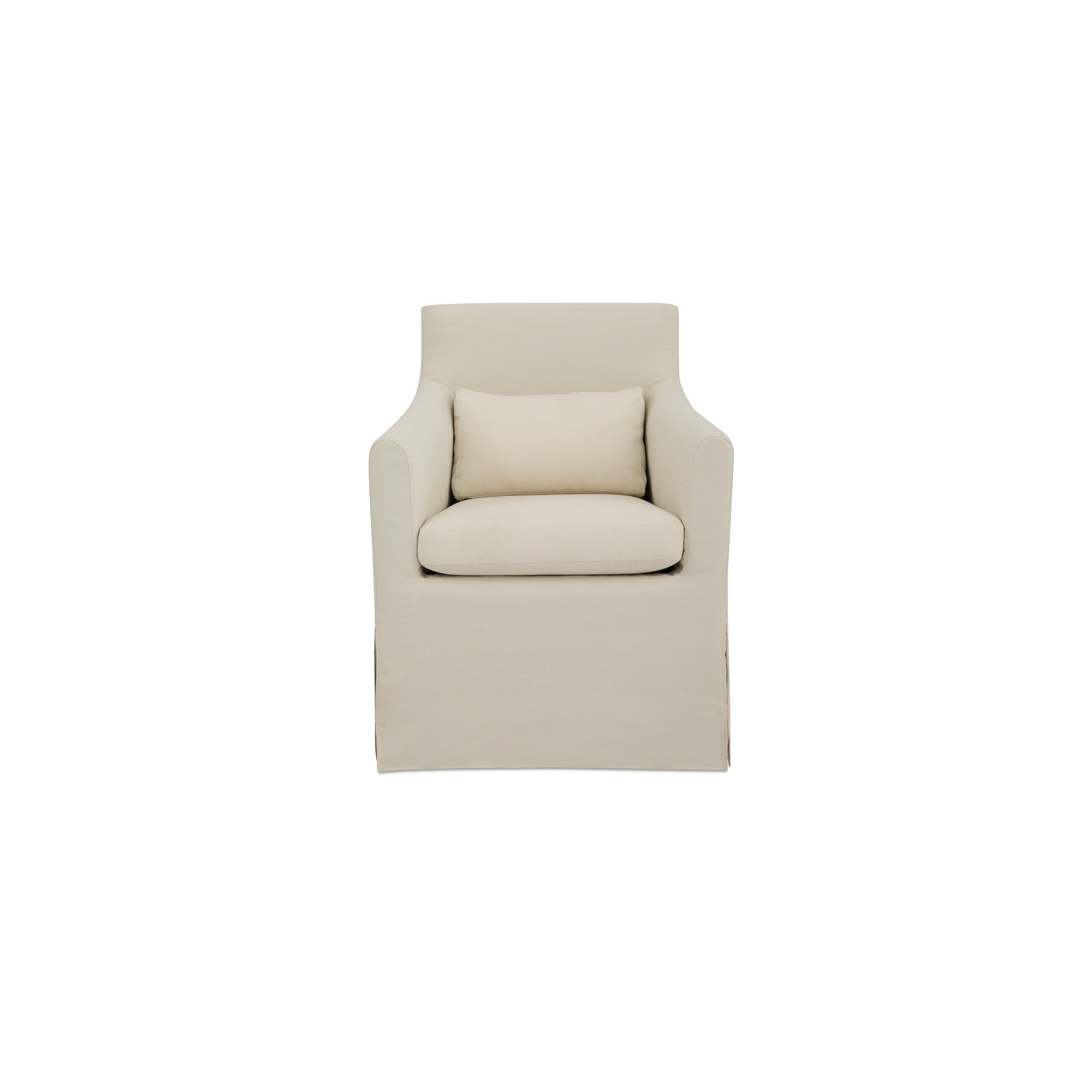 Lydia Outdoor Slipcover Dining Chair Light Brown