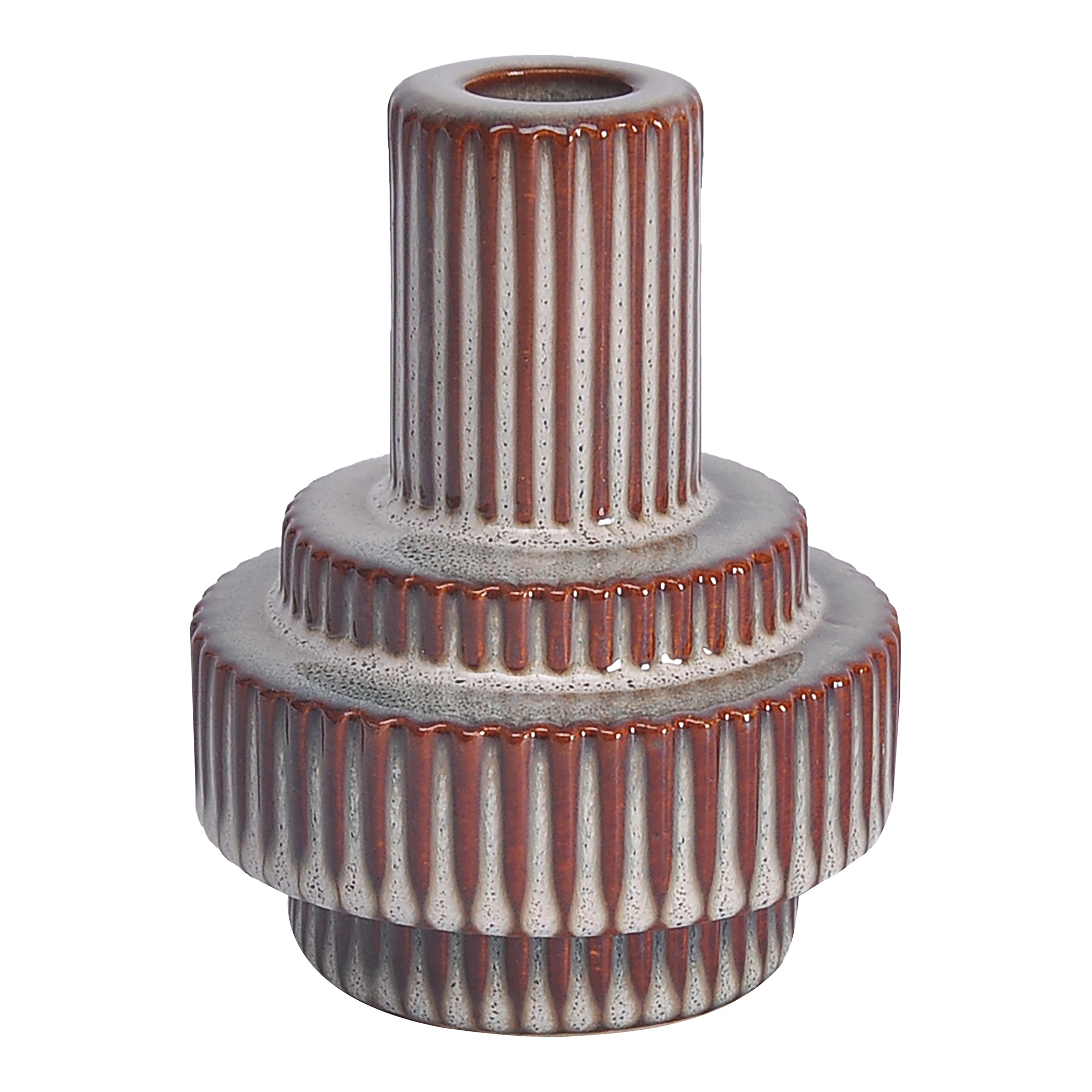 Maud Stoneware Candle Holder Large - Moes Home