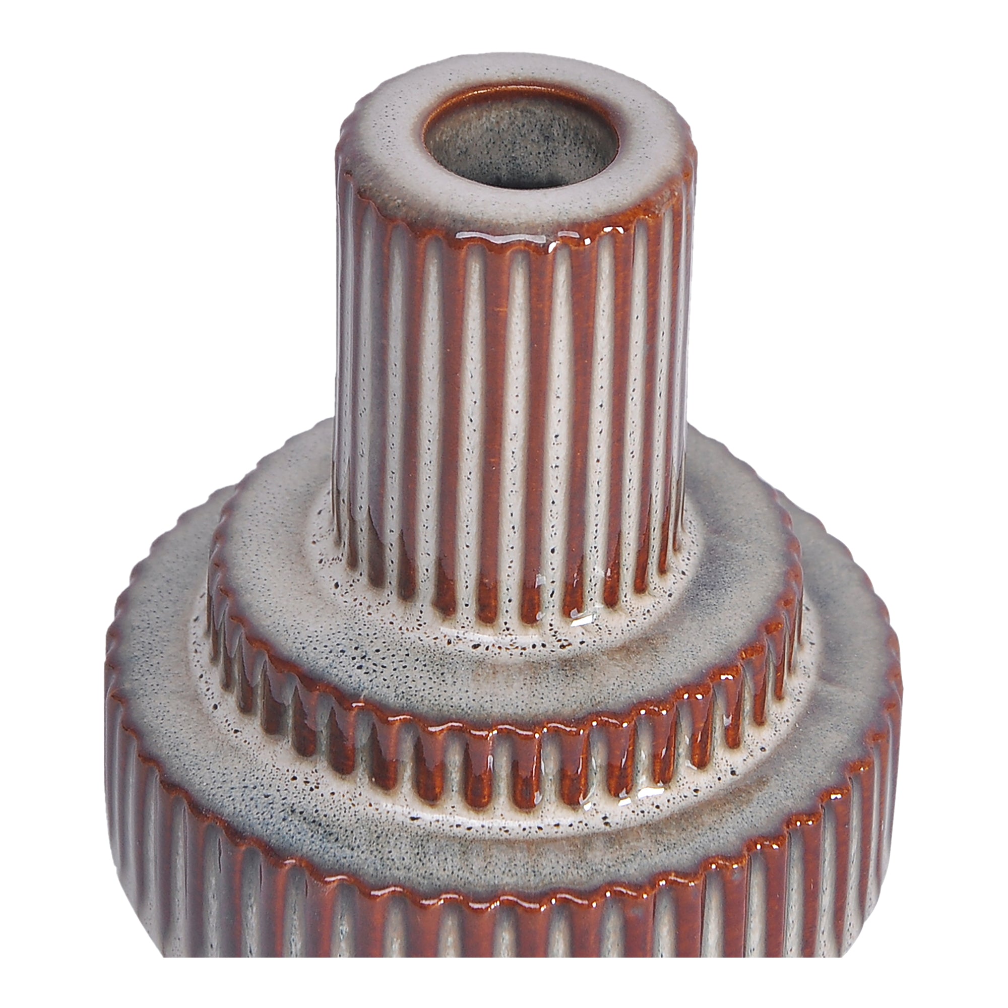 Maud Stoneware Candle Holder Large - Moes Home