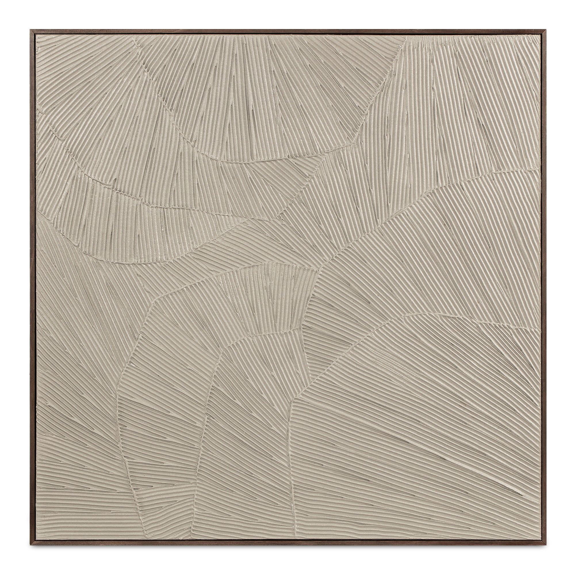 Flutter Framed Painting Cool Beige - Moes Home