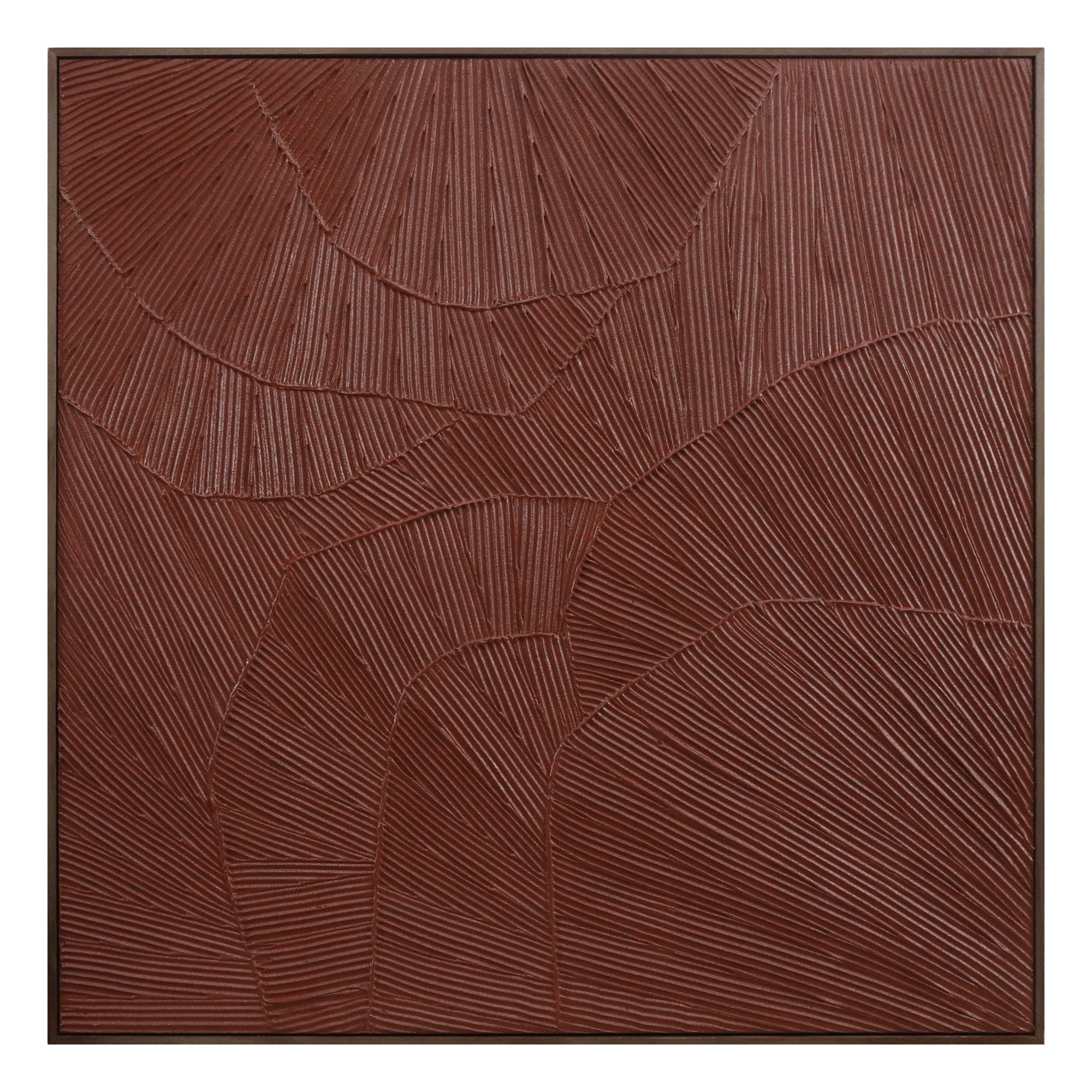 Flutter Framed Painting Maroon - Moes Home