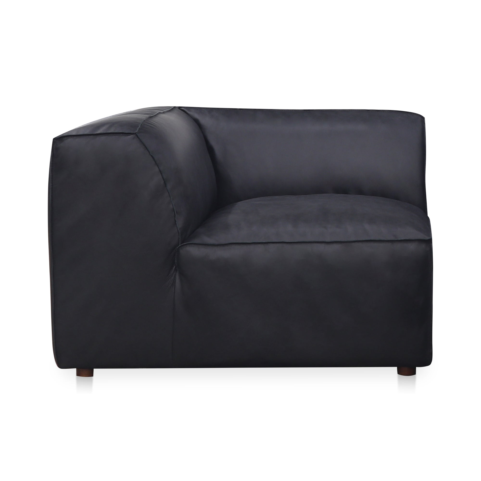 Form Corner Chair Espresso Brown Leather