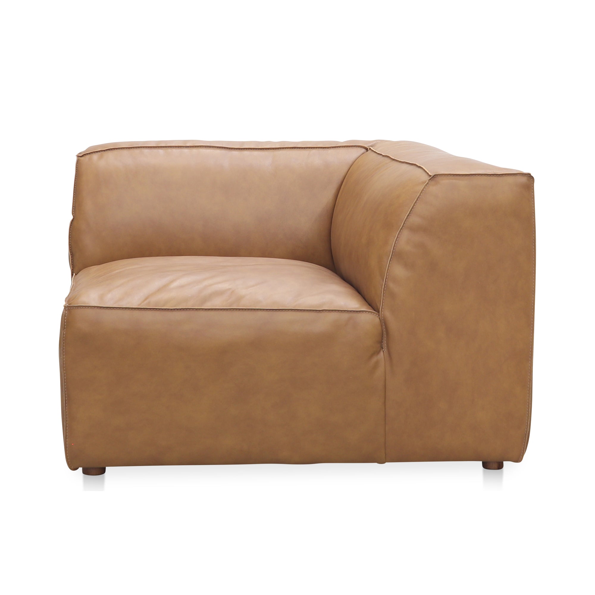 Form Corner Chair Espresso Brown Leather