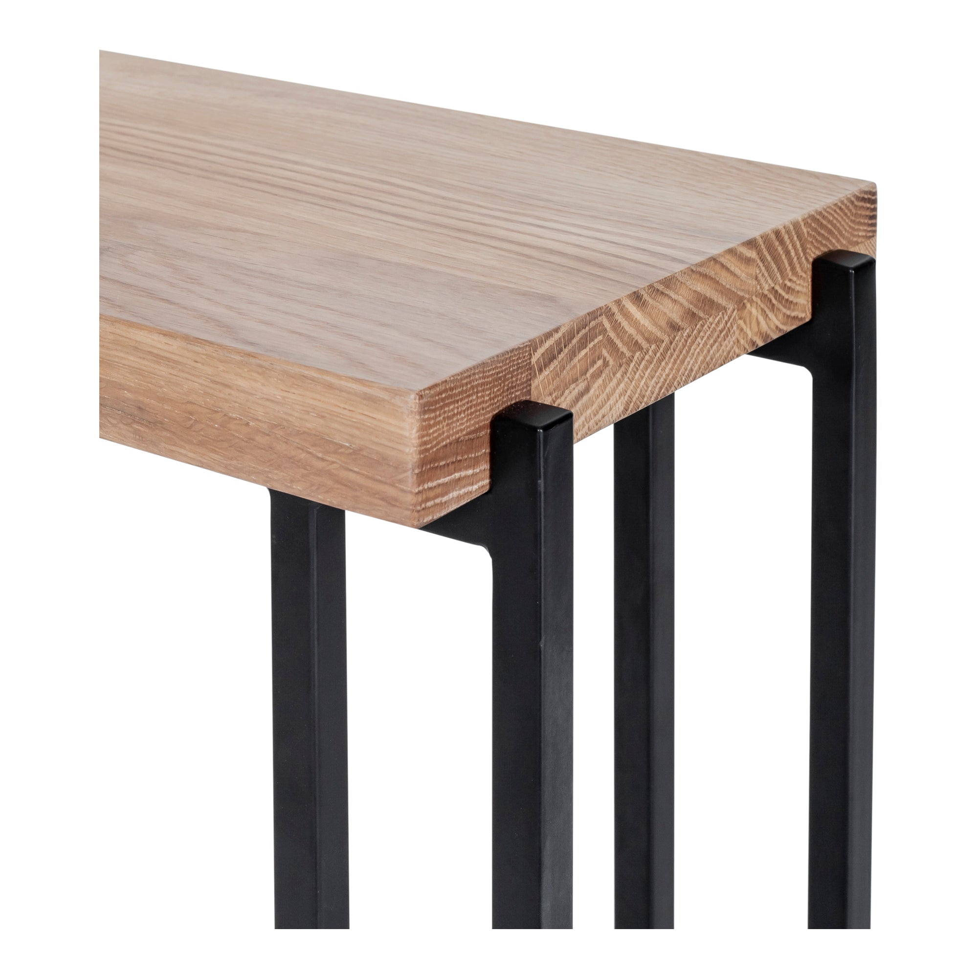 Mila C Shaped Side Table Natural - Moes Home