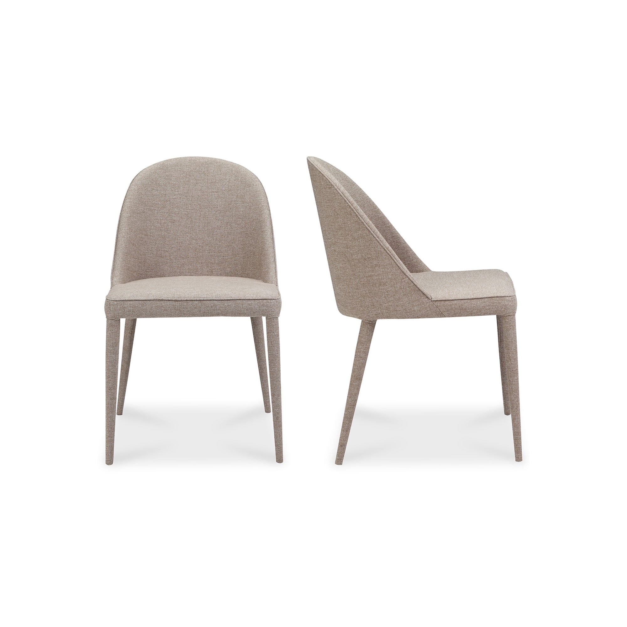 Burton Dining Chair Light Grey - Set Of Two - Moes Home