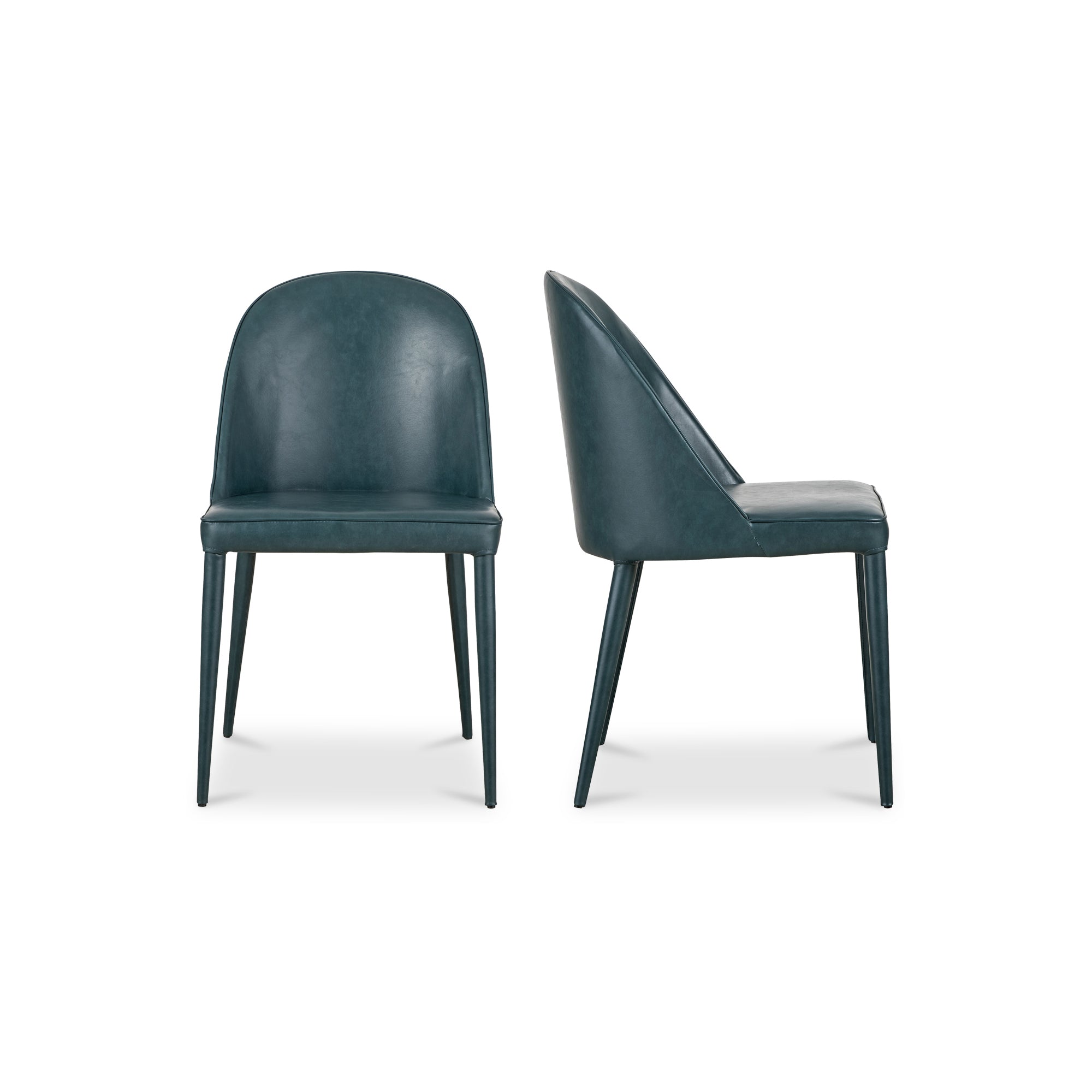 Burton Dining Chair Grey Vegan Leather - Set Of Two
