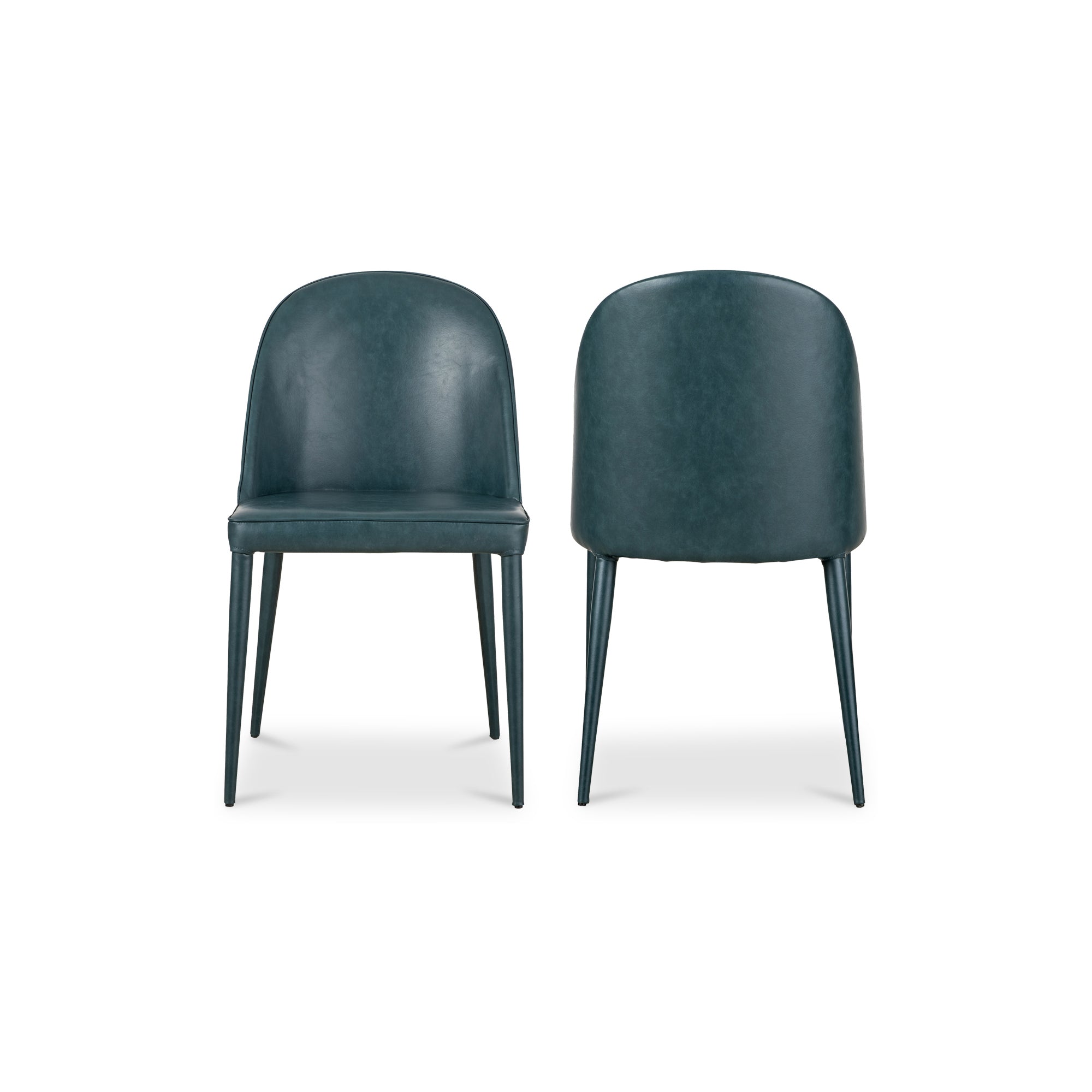 Burton Dining Chair Grey Vegan Leather - Set Of Two