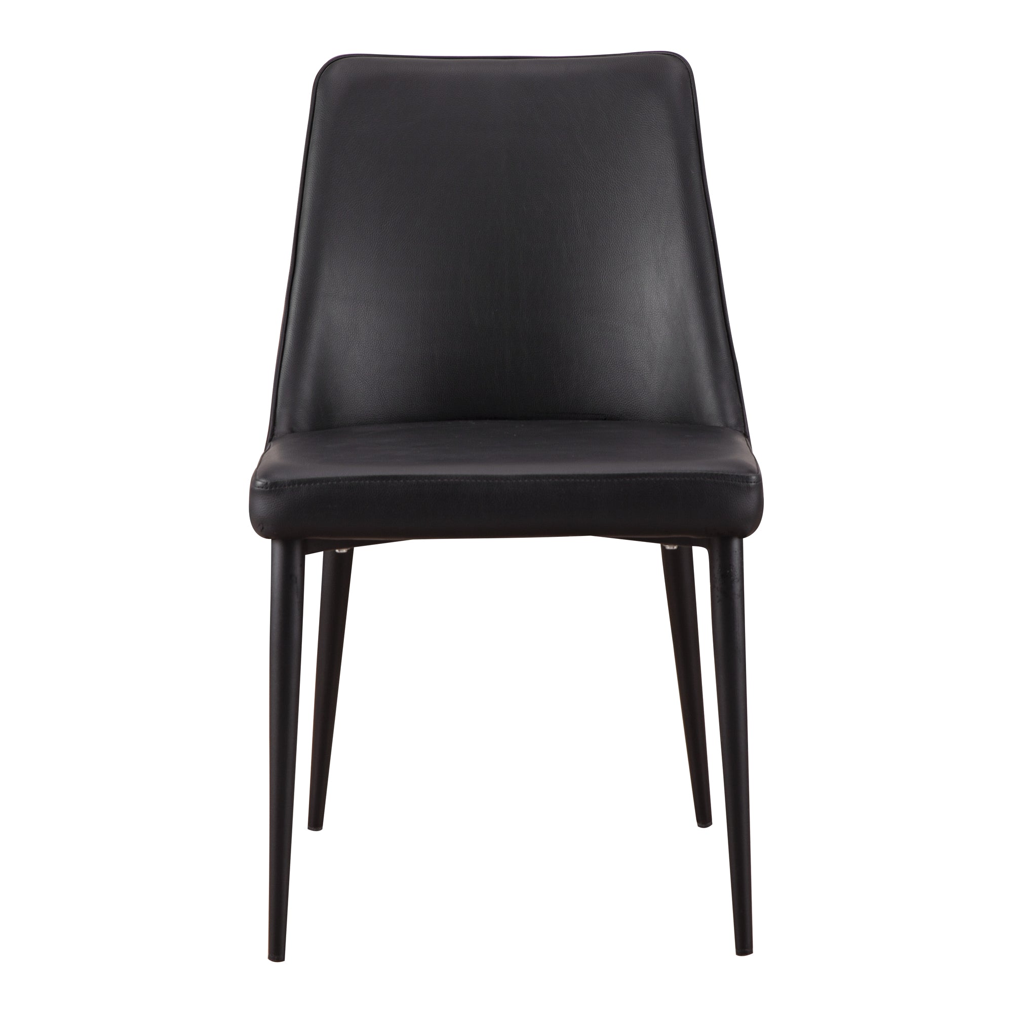 Lula Dining Chair Black Vegan Leather - Set Of Two - Moes Home