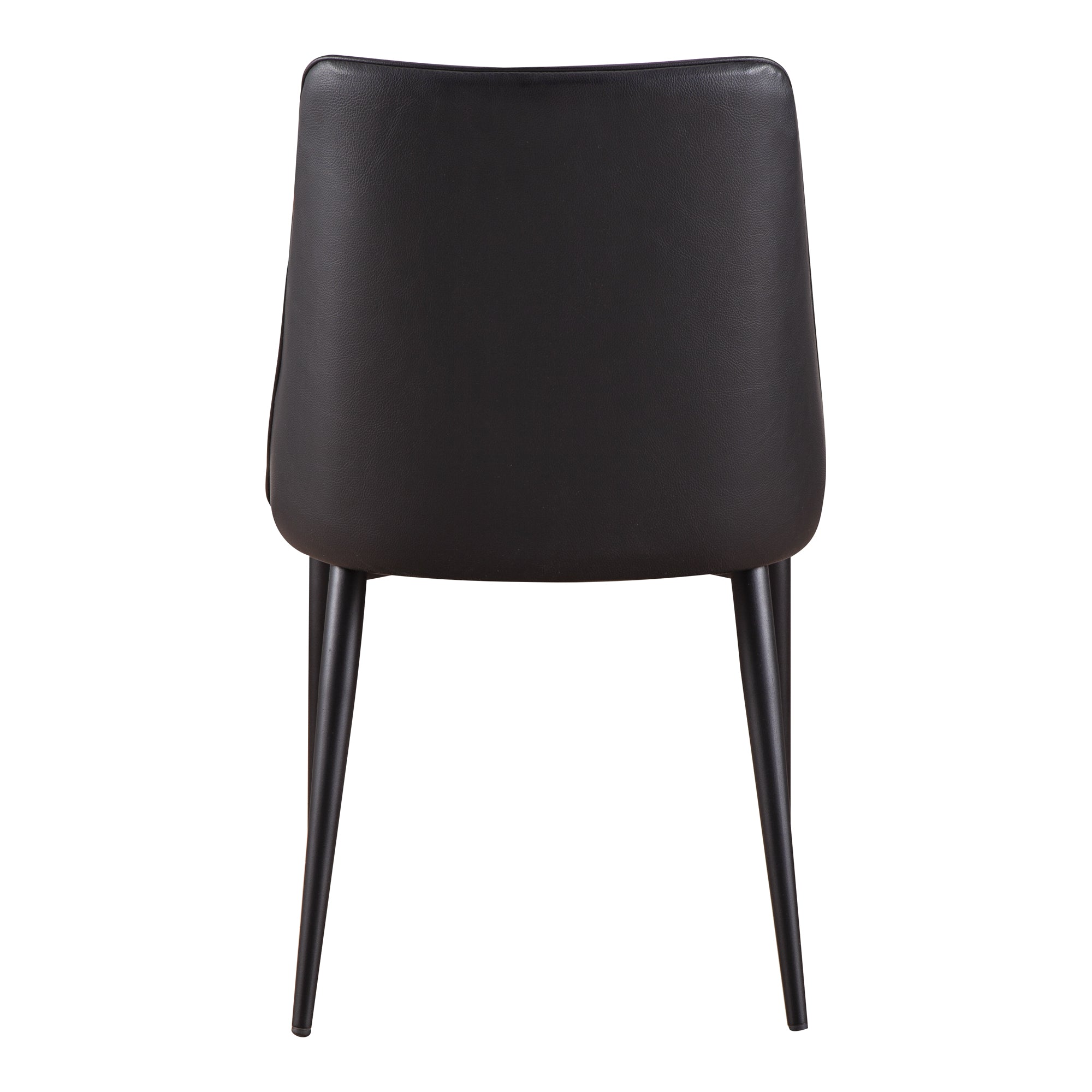 Lula Dining Chair Black Vegan Leather - Set Of Two - Moes Home