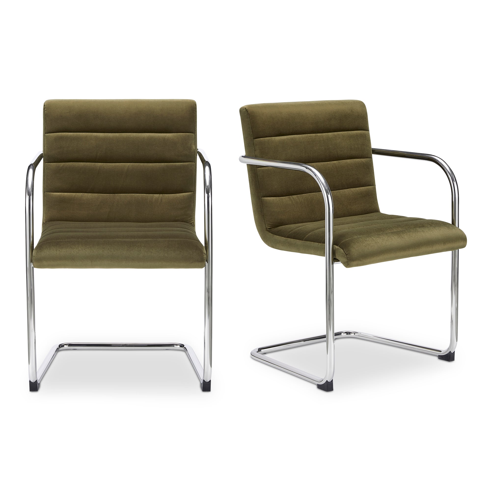 Pedro Dining Chair Dark Brown Leather Set of Two