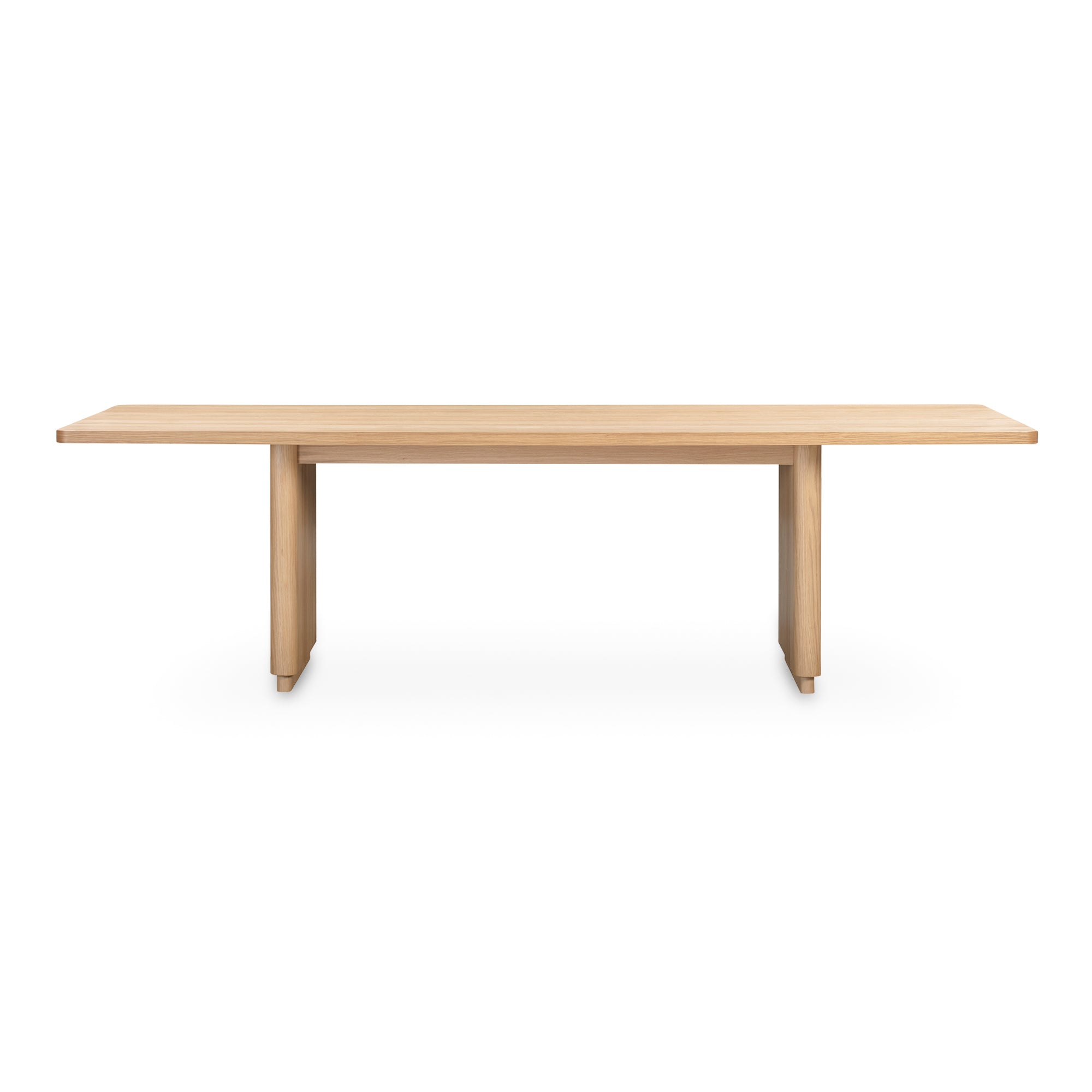 Round Off Large Dining Table Natural Oak - Moes Home