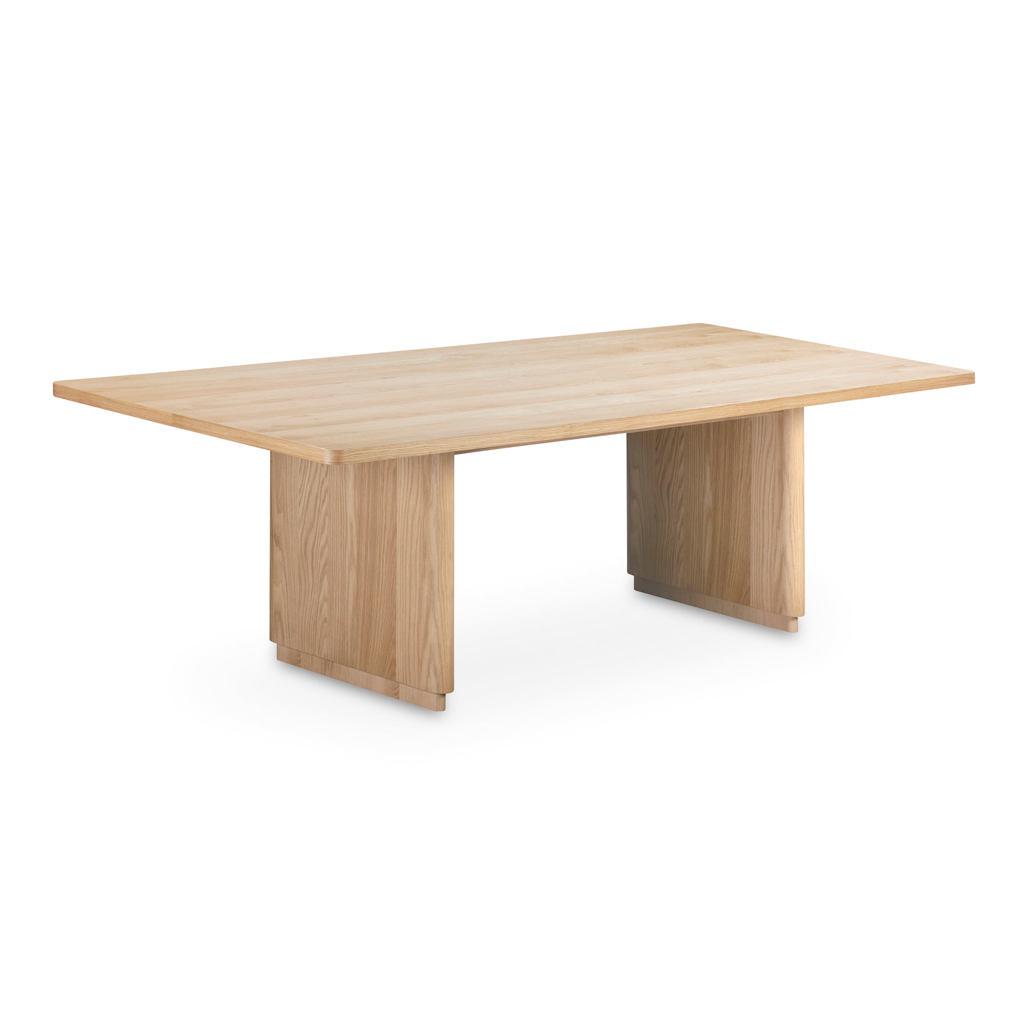 Round Off Large Dining Table Natural Oak - Moes Home