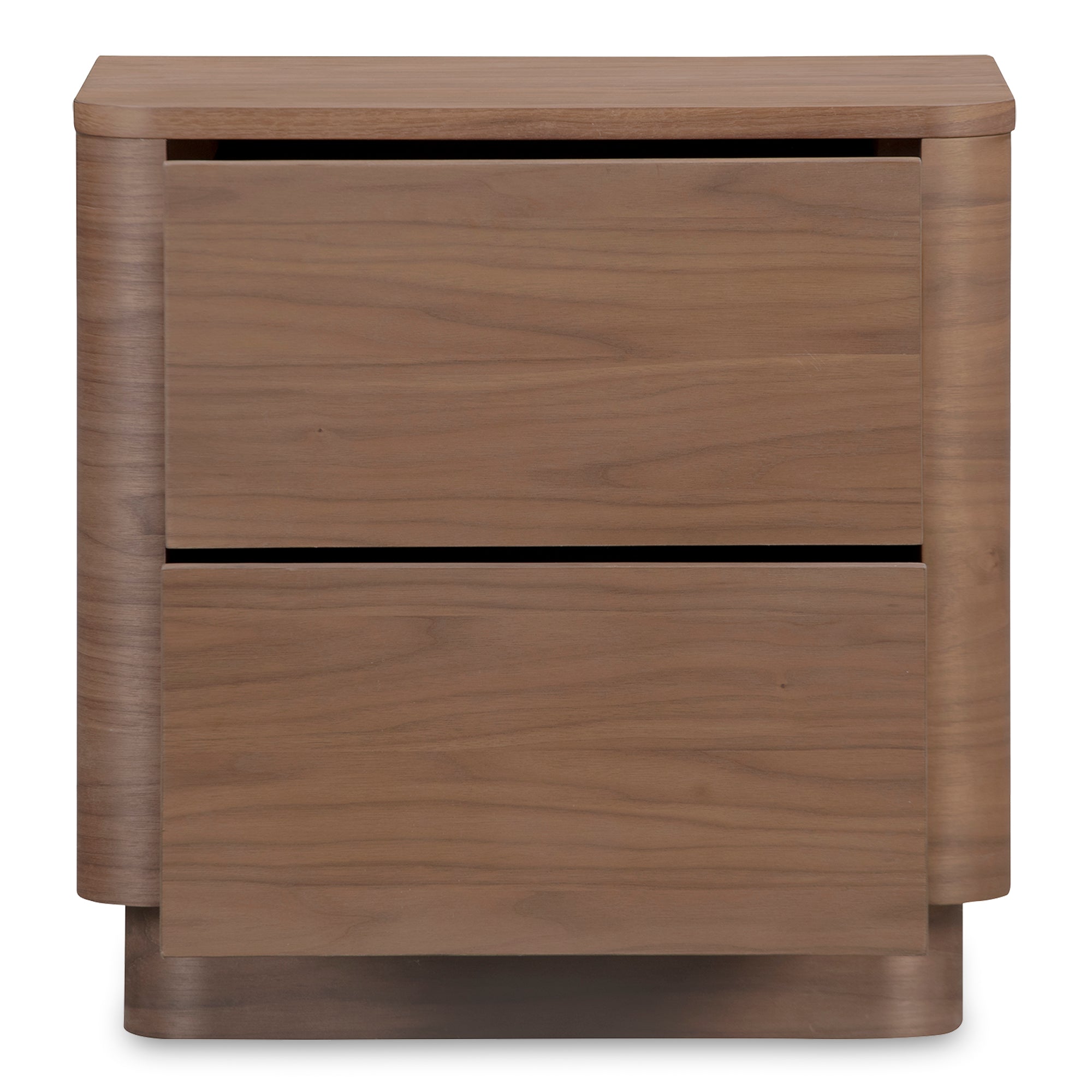 Round Off Tall Nightstand Natural Oak