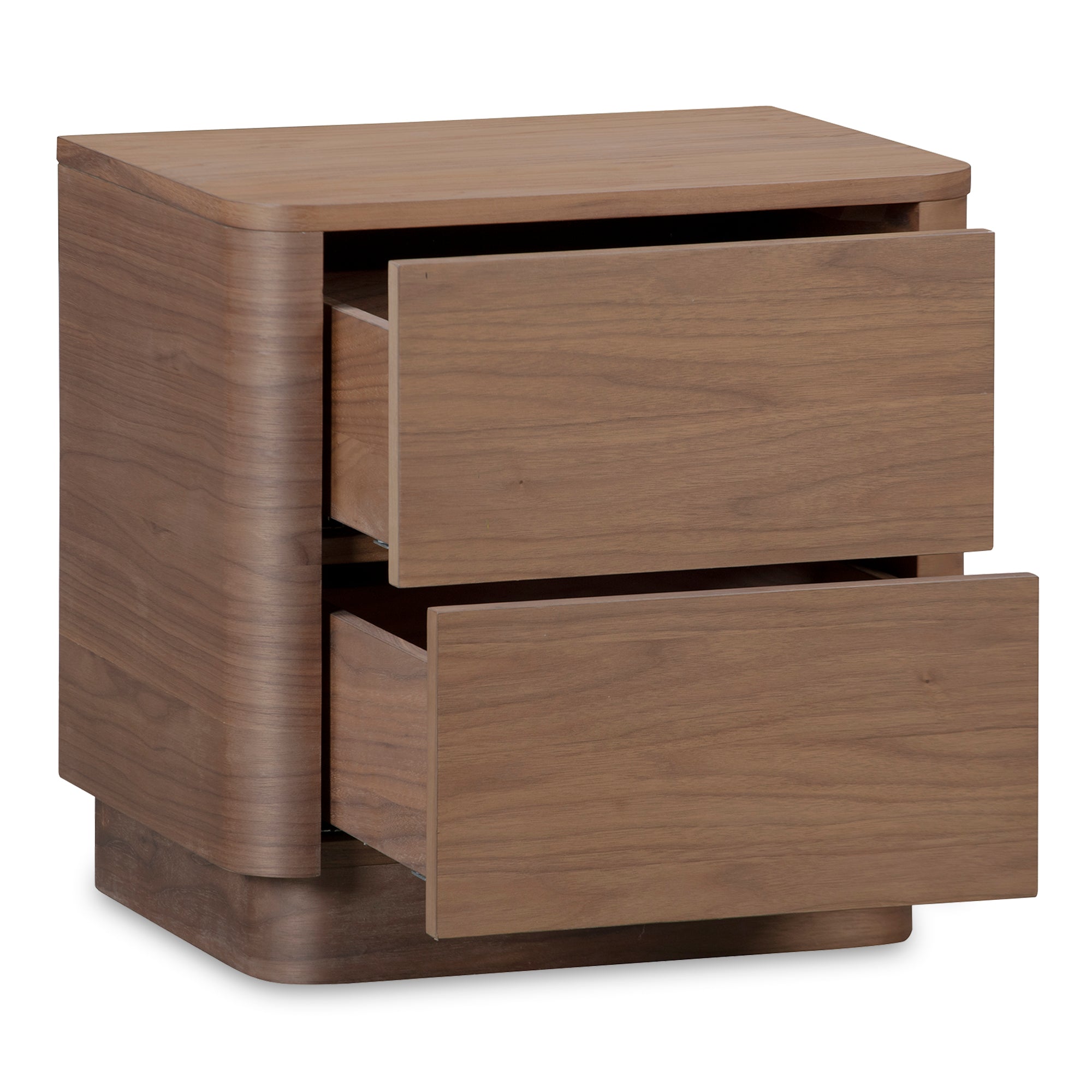 Round Off Tall Nightstand Natural Oak
