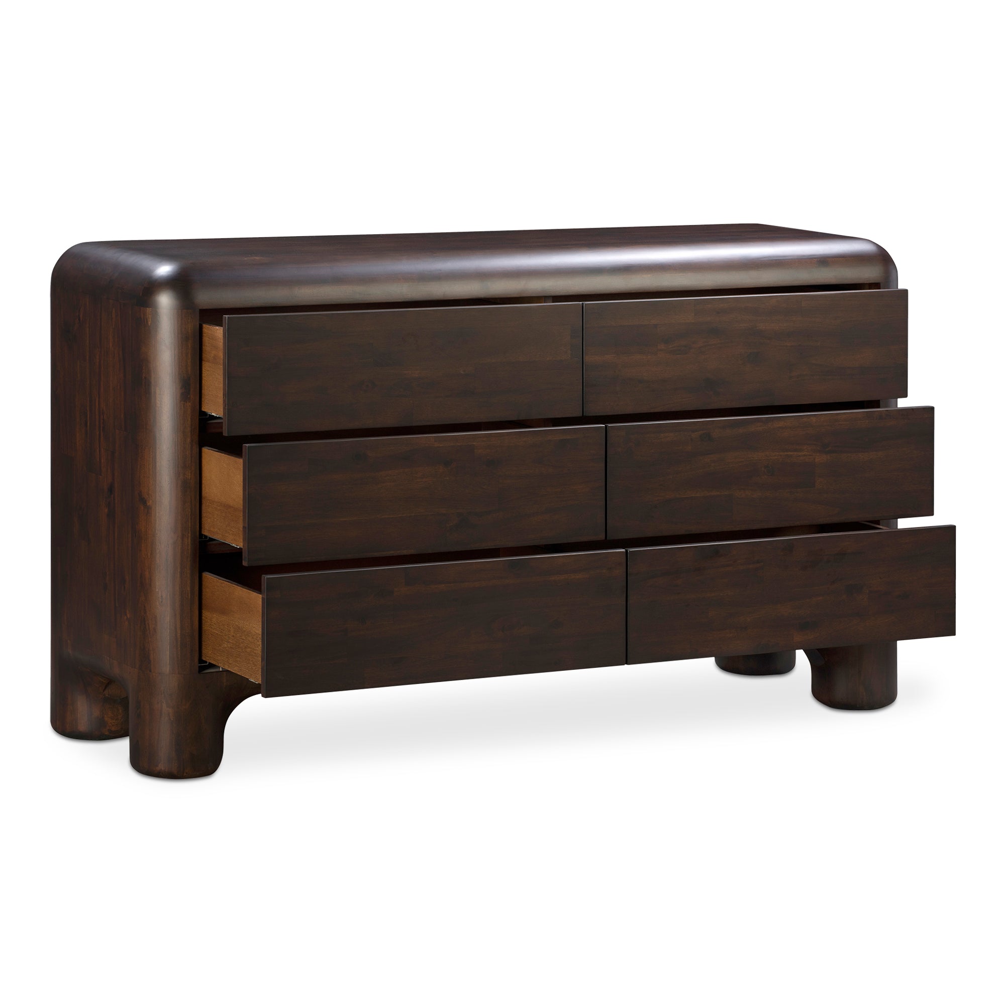 Rowan 6 Drawer Dresser Dark Brown - Moes Home