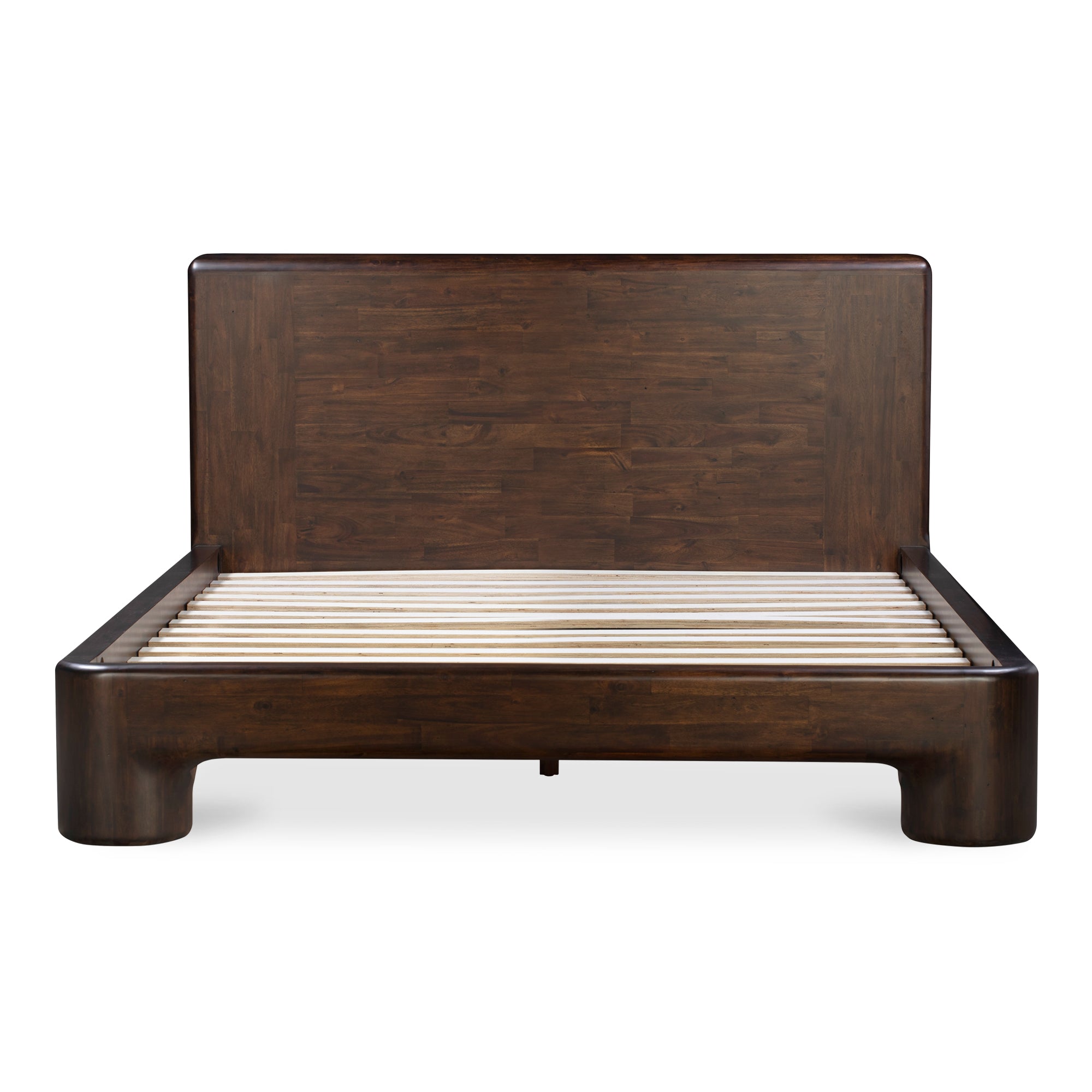 Rowan Bed Queen Dark Brown - Moes Home