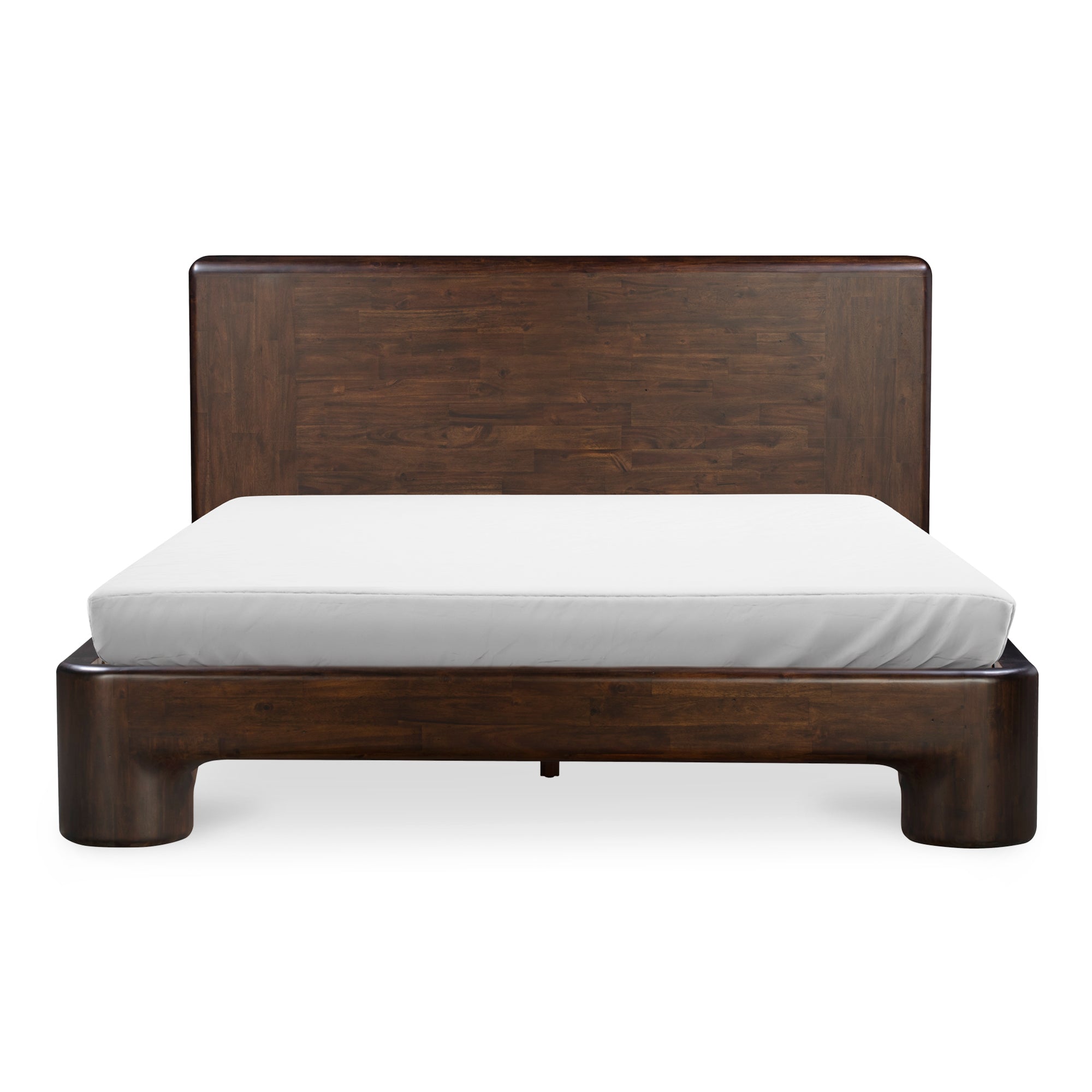 Rowan Bed Queen Dark Brown - Moes Home