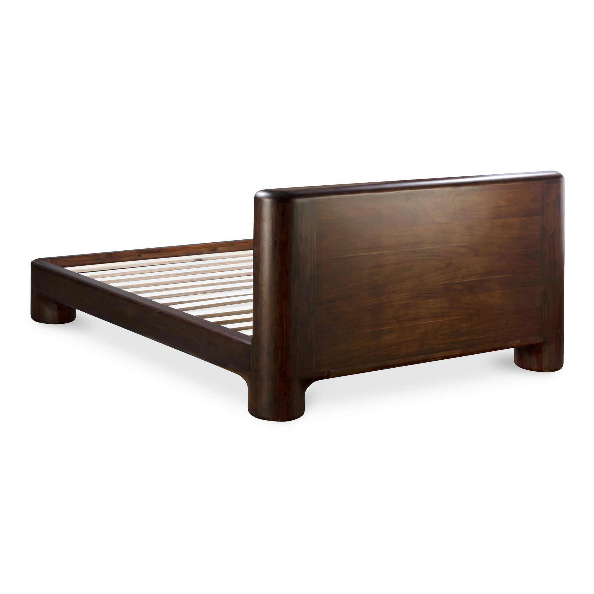 Rowan Bed Queen Dark Brown - Moes Home