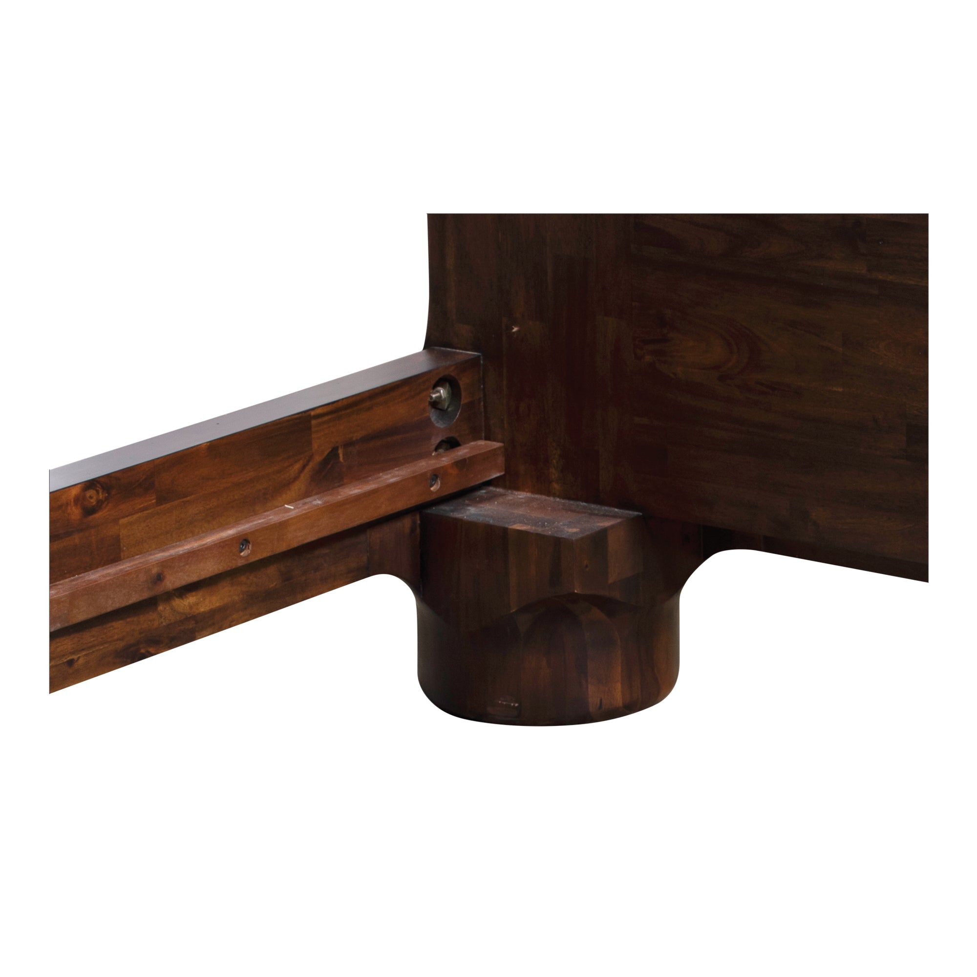 Rowan Bed Queen Dark Brown - Moes Home