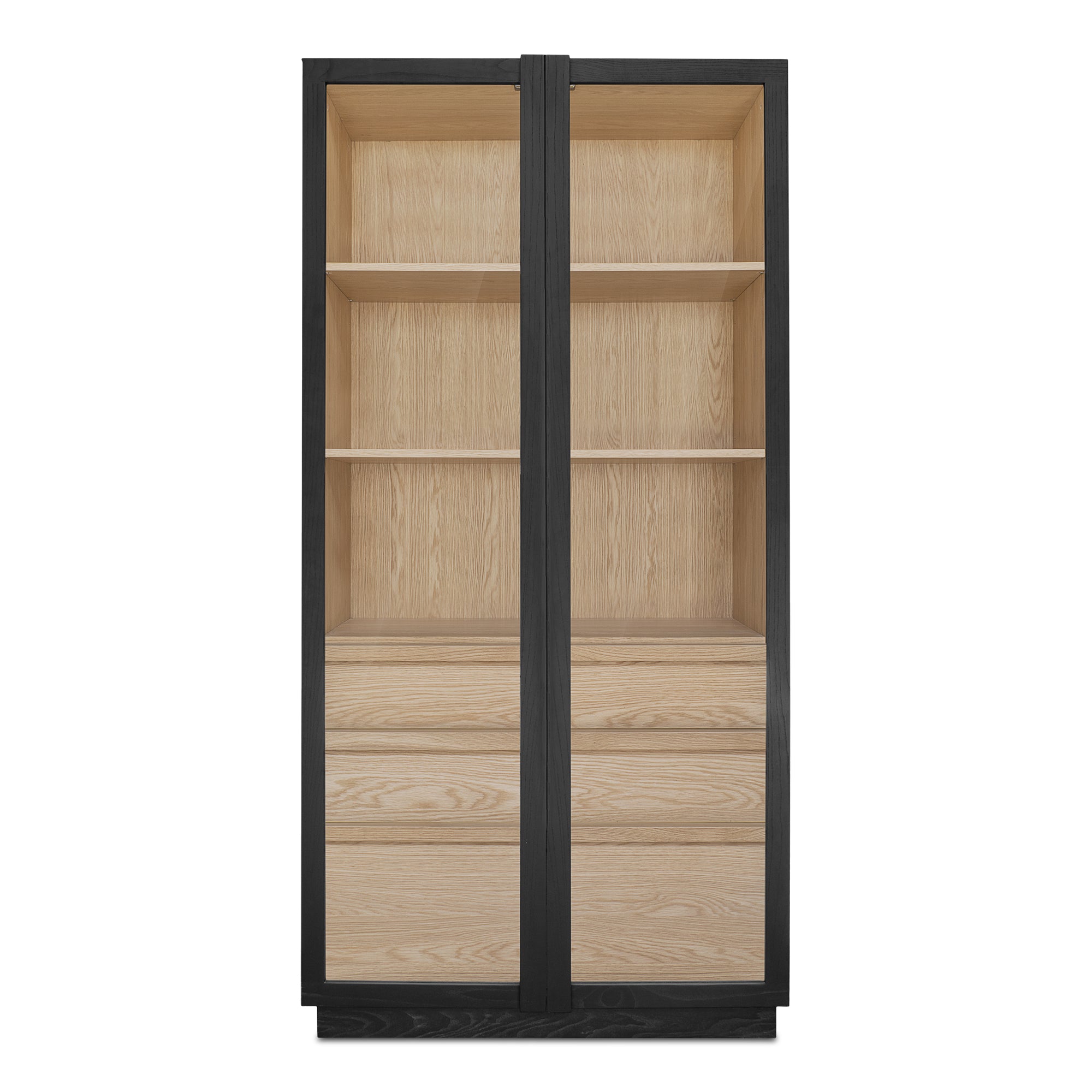 Charlotte Tall Cabinet Black - Moes Home