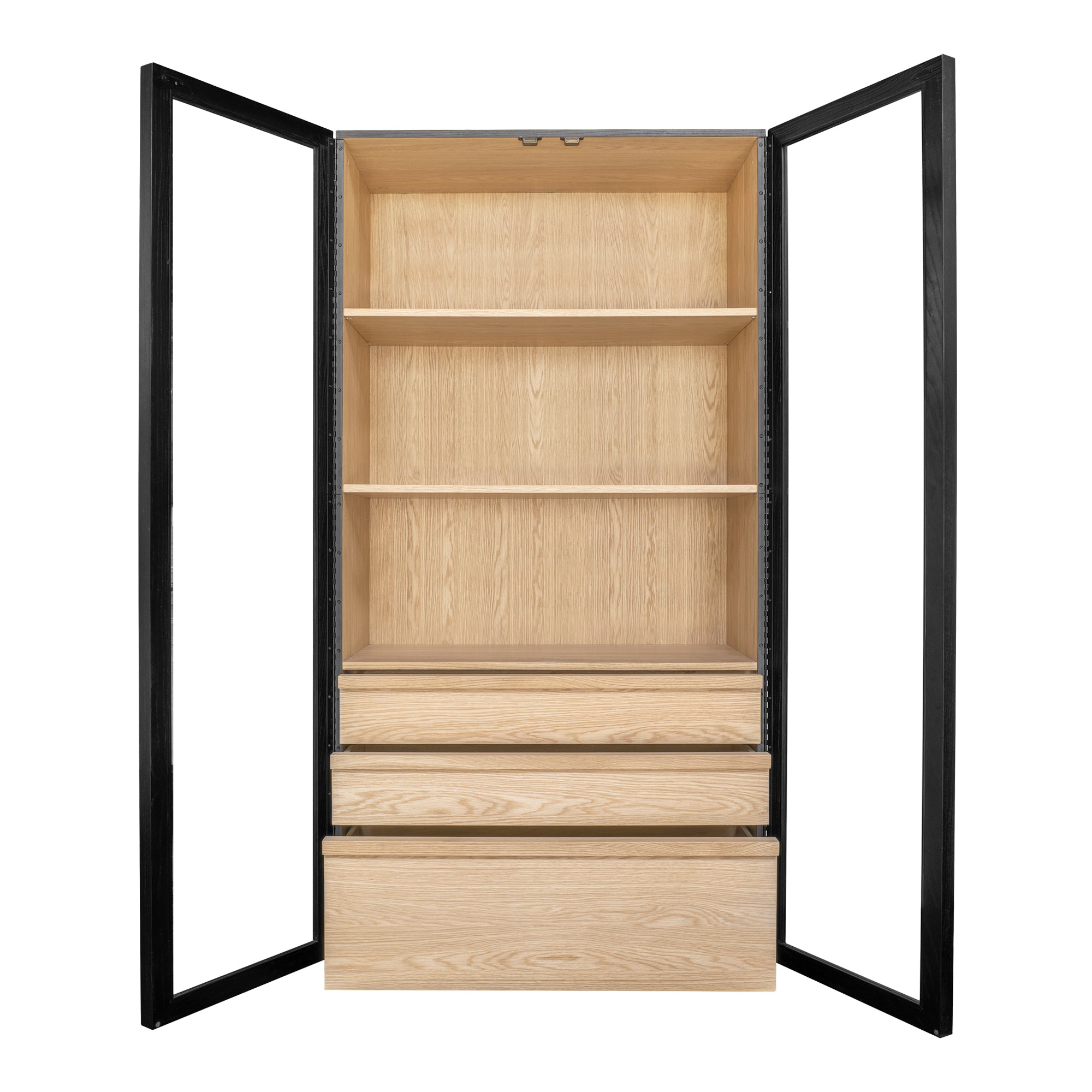 Charlotte Tall Cabinet Black - Moes Home