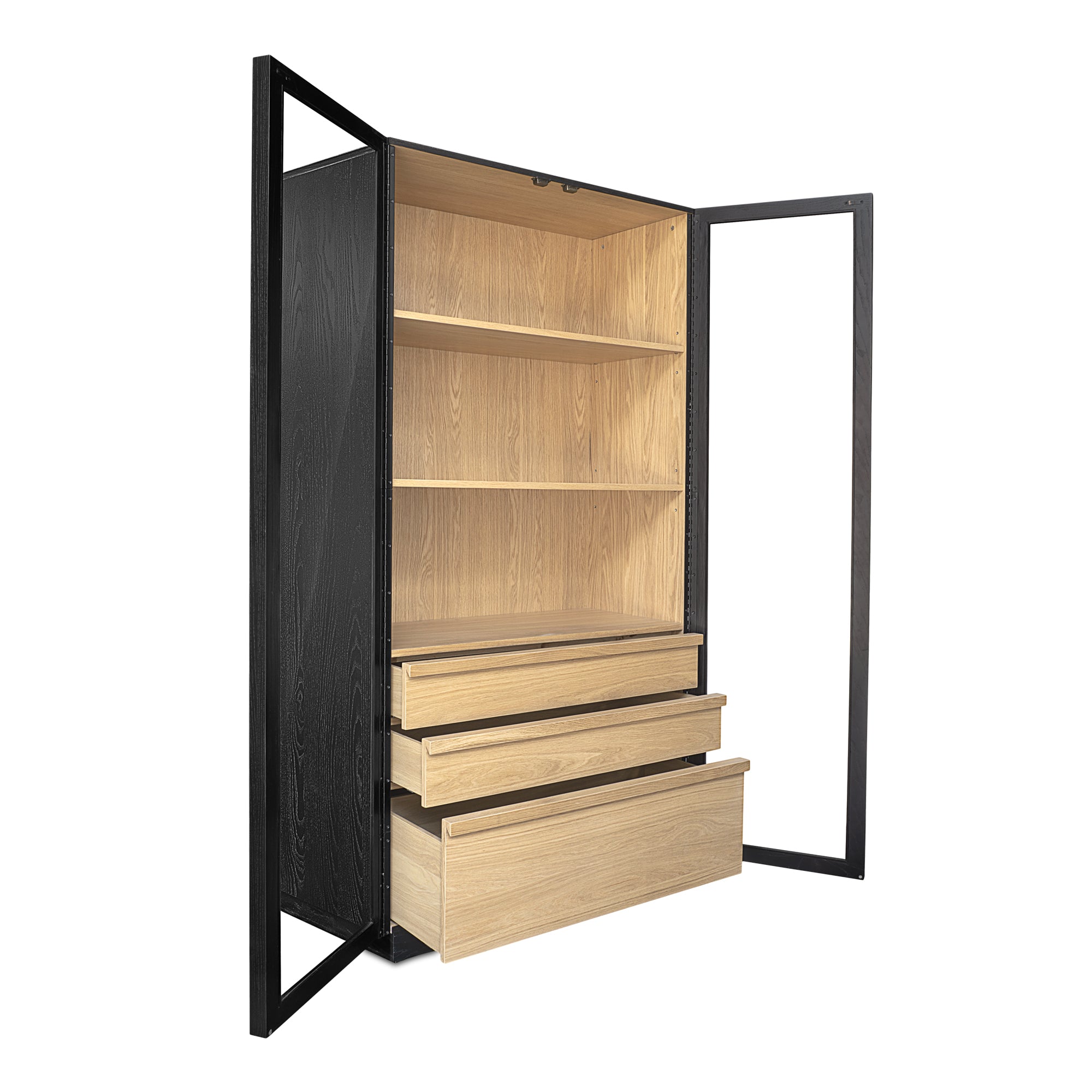 Charlotte Tall Cabinet Black - Moes Home